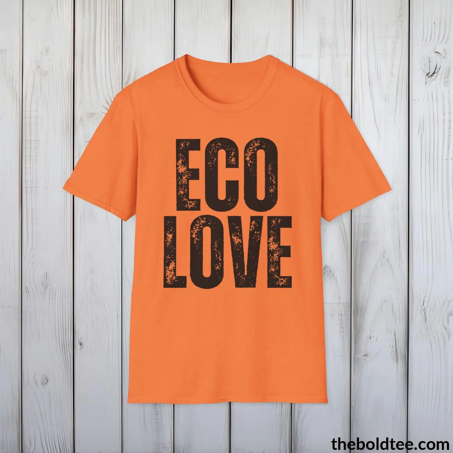 ECO LOVE Tee - Casual, Sustainable & Soft Cotton Crewneck Unisex T-Shirt - 9 Bold Colors