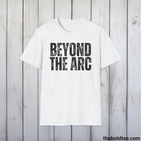 BEYOND THE ARC Basketball Tee - Sustainable & Soft Cotton Crewneck Unisex T-Shirt - 9 Bold Colors