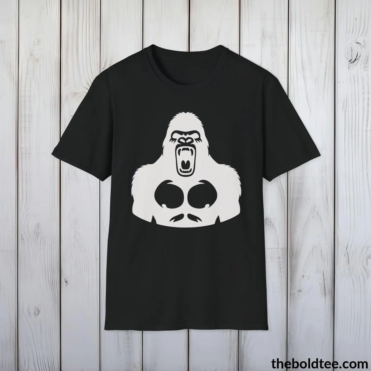 Badass Gorilla Tee - Bold Urbnan Cotton T-Shirt - 9 Epic Dark Colors Available