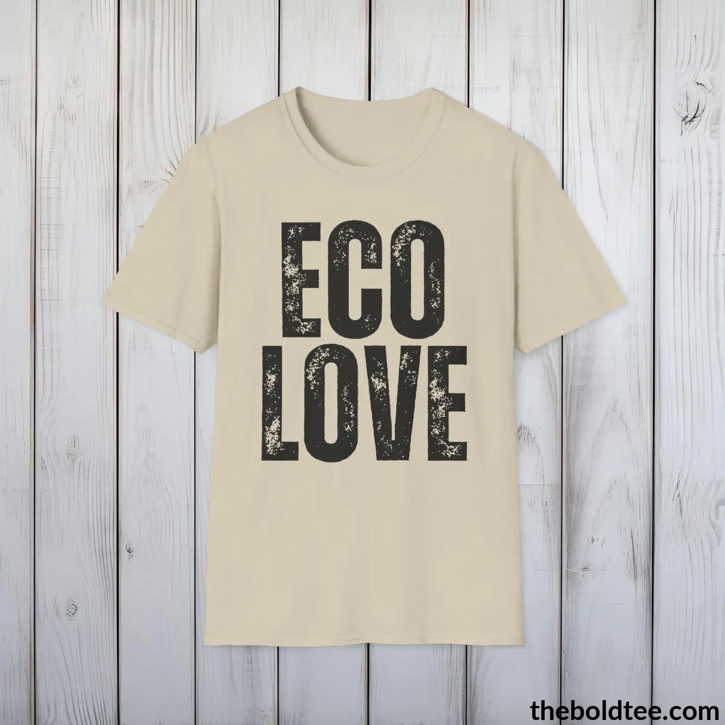 ECO LOVE Tee - Casual, Sustainable & Soft Cotton Crewneck Unisex T-Shirt - 9 Bold Colors