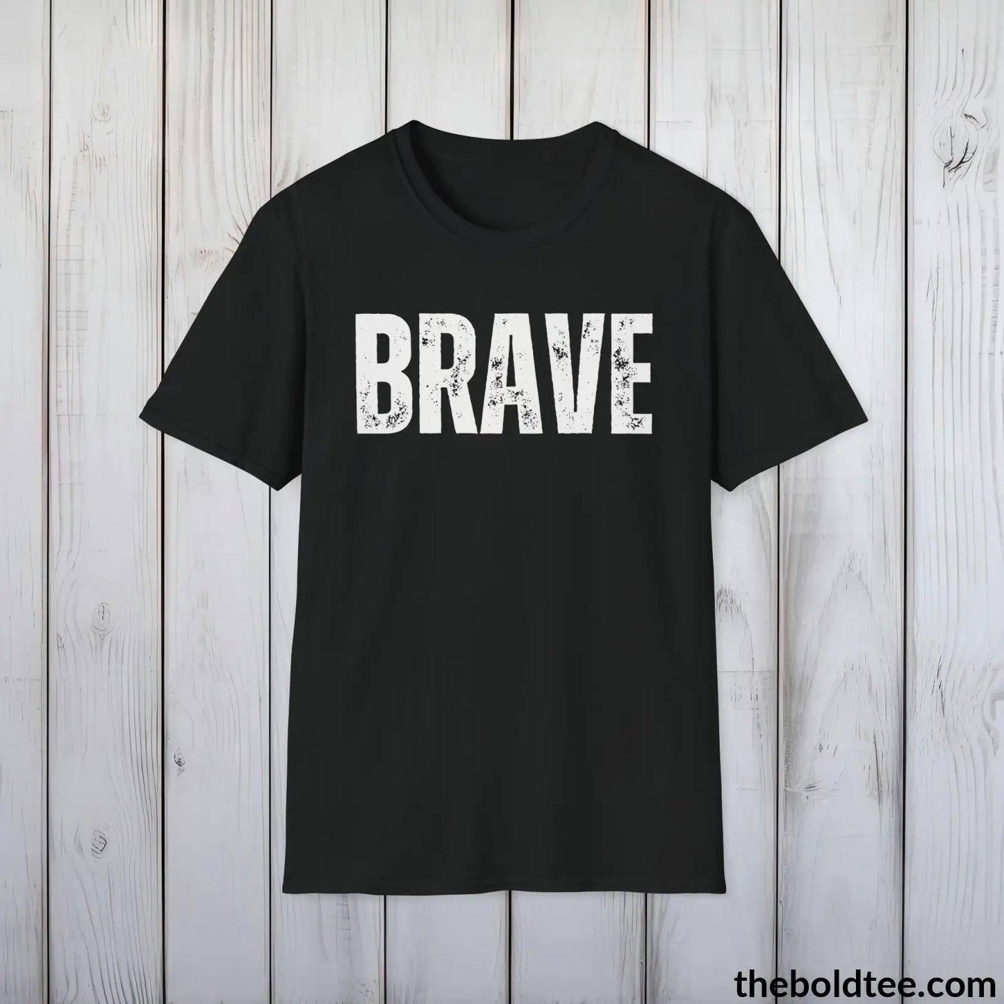 BRAVE Tee - Casual, Sustainable & Soft Cotton Crewneck Unisex T-Shirt - 9 Bold Colors