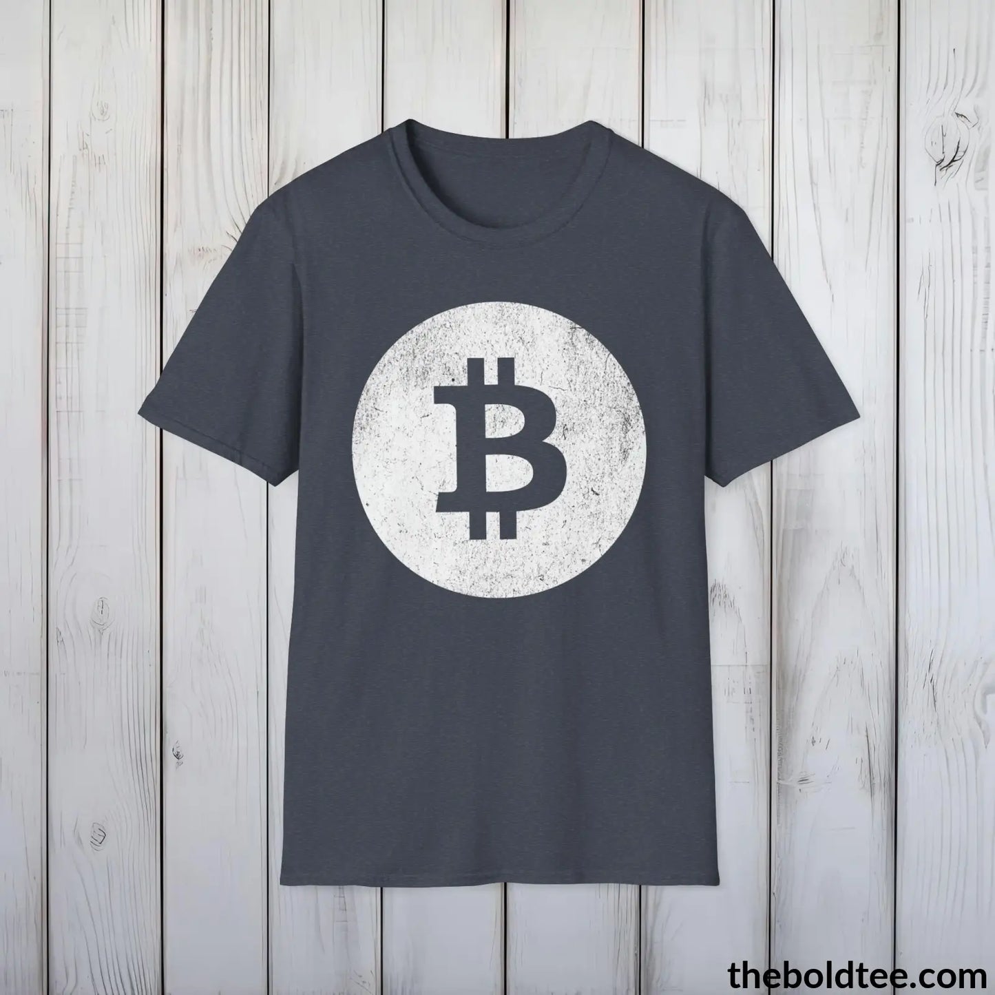 Bitcoin Cryptocurrency Tee - Sustainable & Soft Cotton Crewneck Unisex T-Shirt - 9 Bold Colors