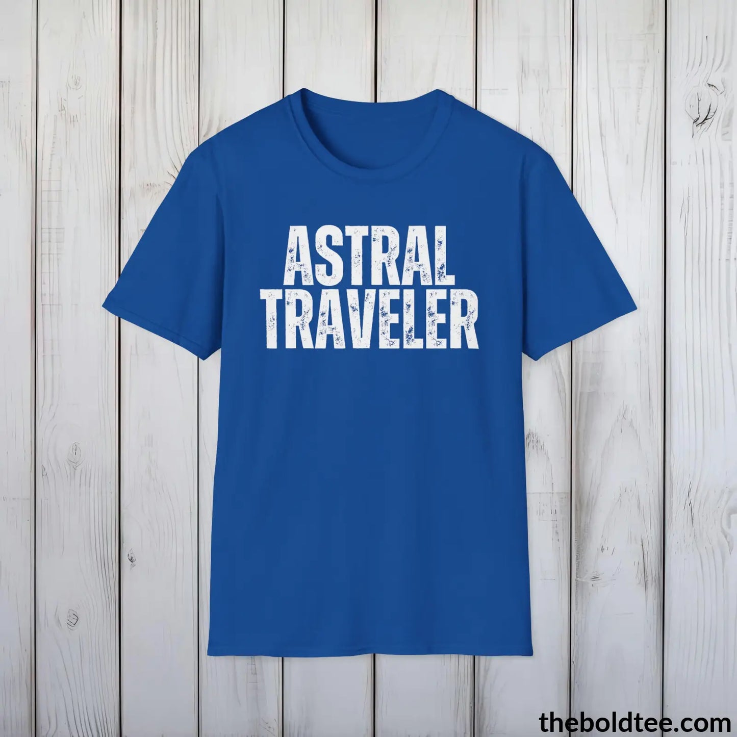 ASTRAL TRAVELER Space Tee - Casual, Sustainable & Soft Cotton Crewneck Unisex T-Shirt - 9 Bold Colors