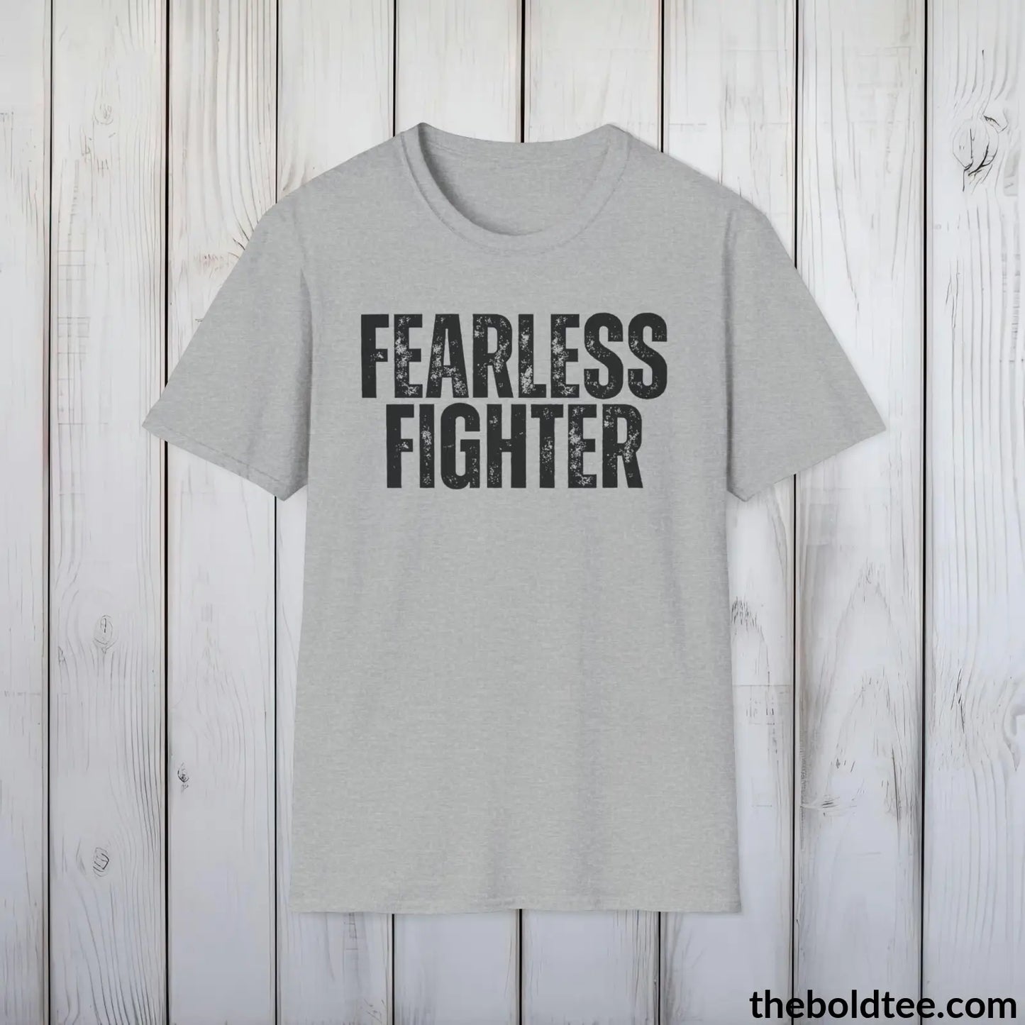 FEARLESS FIGHTER Military Tee - Strong & Versatile Cotton Crewneck T-Shirt - 9 Bold Colors