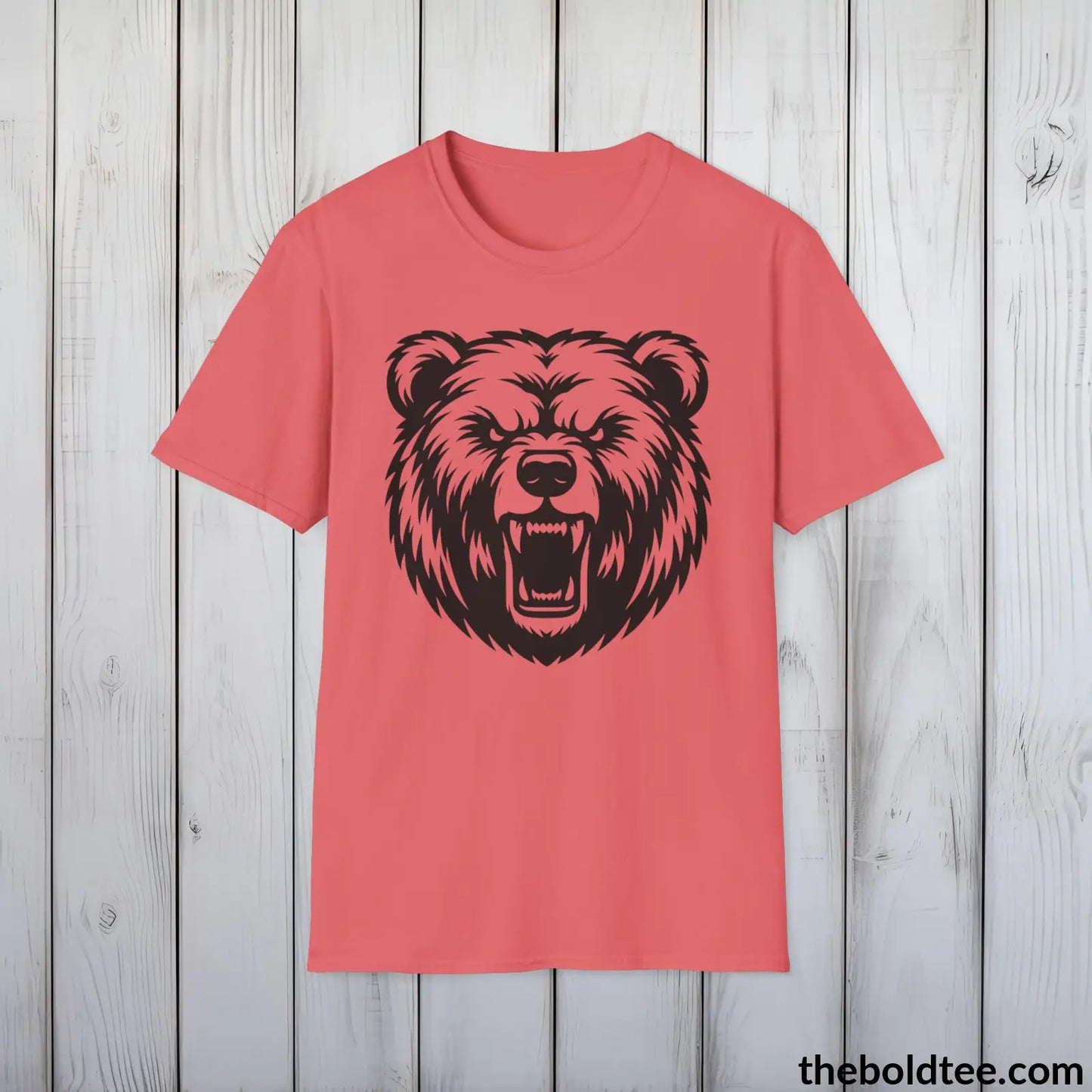 Bear Tee - Casual, Sustainable & Soft Cotton Crewneck Unisex T-Shirt - 9 Bold Colors