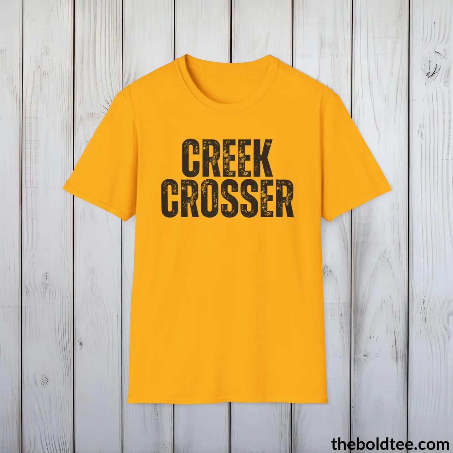 CREEK CROSSER Hiking Tee - Sustainable & Soft Cotton Crewneck Unisex T-Shirt - 8 Trendy Colors