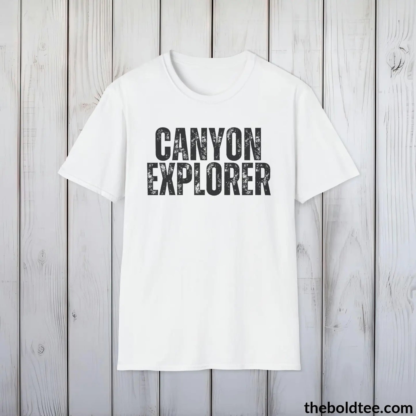 CANYONE EXPLORER Hiking Tee - Sustainable & Soft Cotton Crewneck Unisex T-Shirt - 8 Trendy Colors