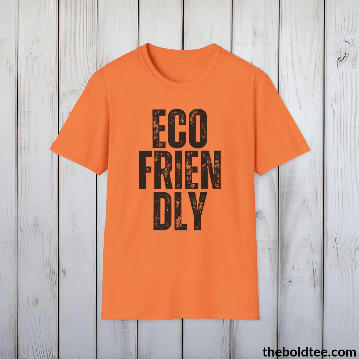 ECO FRIENDLY Tee - Casual, Sustainable & Soft Cotton Crewneck Unisex T-Shirt - 9 Bold Colors