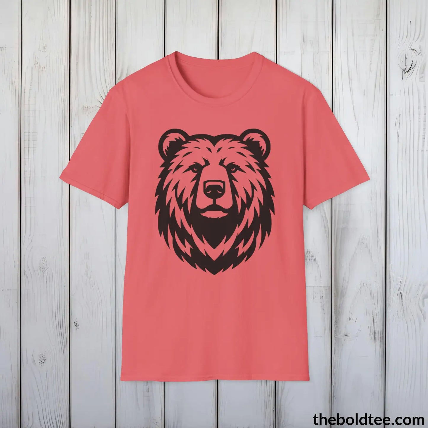 Bear Tee - Casual, Sustainable & Soft Cotton Crewneck Unisex T-Shirt - 9 Bold Colors