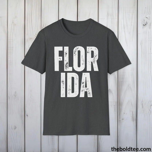 FLORIDA Tee - Casual, Sustainable & Soft Cotton Crewneck Unisex T-Shirt - 9 Bold Colors