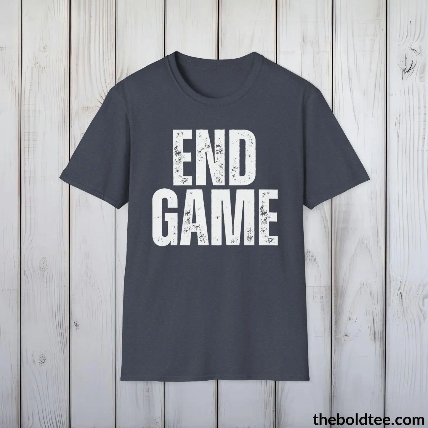 END GAME Gamer Tee - Sustainable & Soft Cotton Crewneck Unisex T-Shirt - 9 Bold Colors