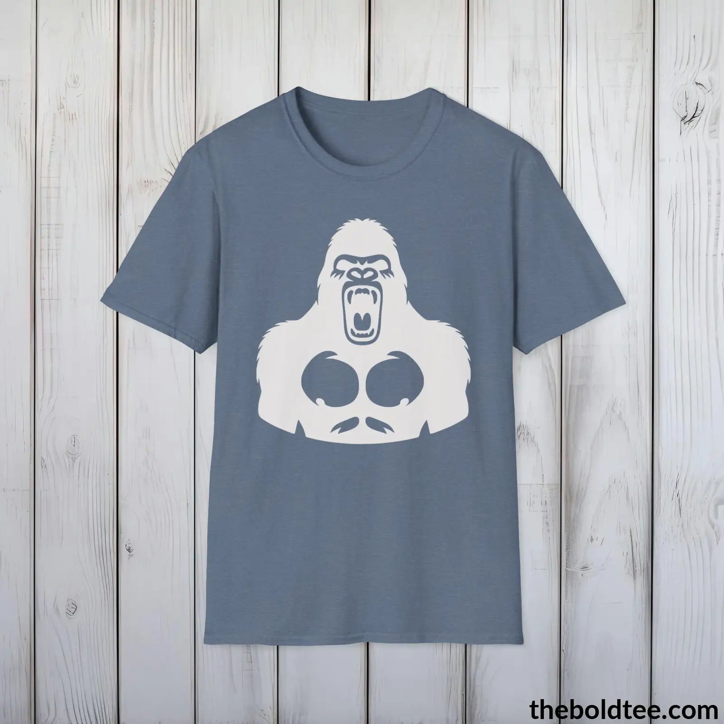 Badass Gorilla Tee - Bold Urbnan Cotton T-Shirt - 9 Epic Dark Colors Available