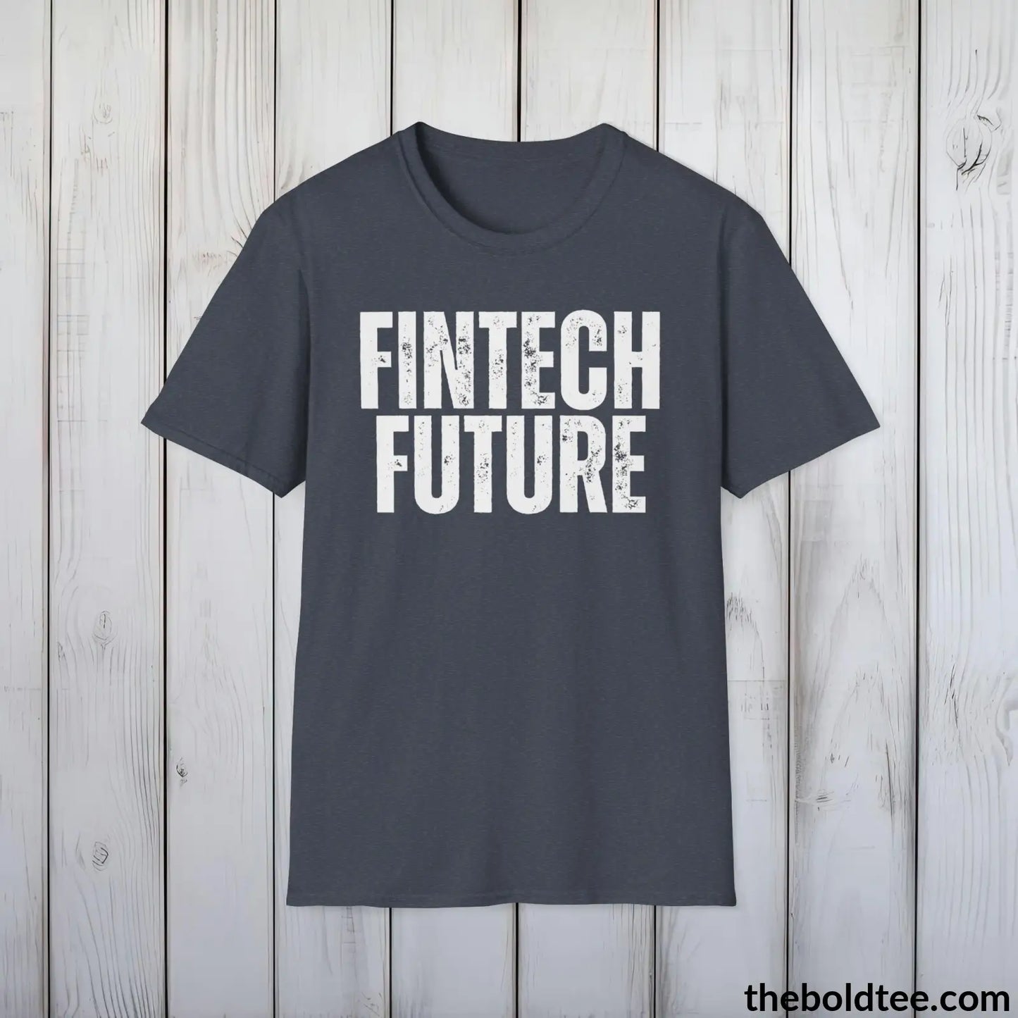 FINTECH FUTURE Cryptocurrency Tee - Premium Cotton Crewneck Unisex T-Shirt - 9 Bold Colors