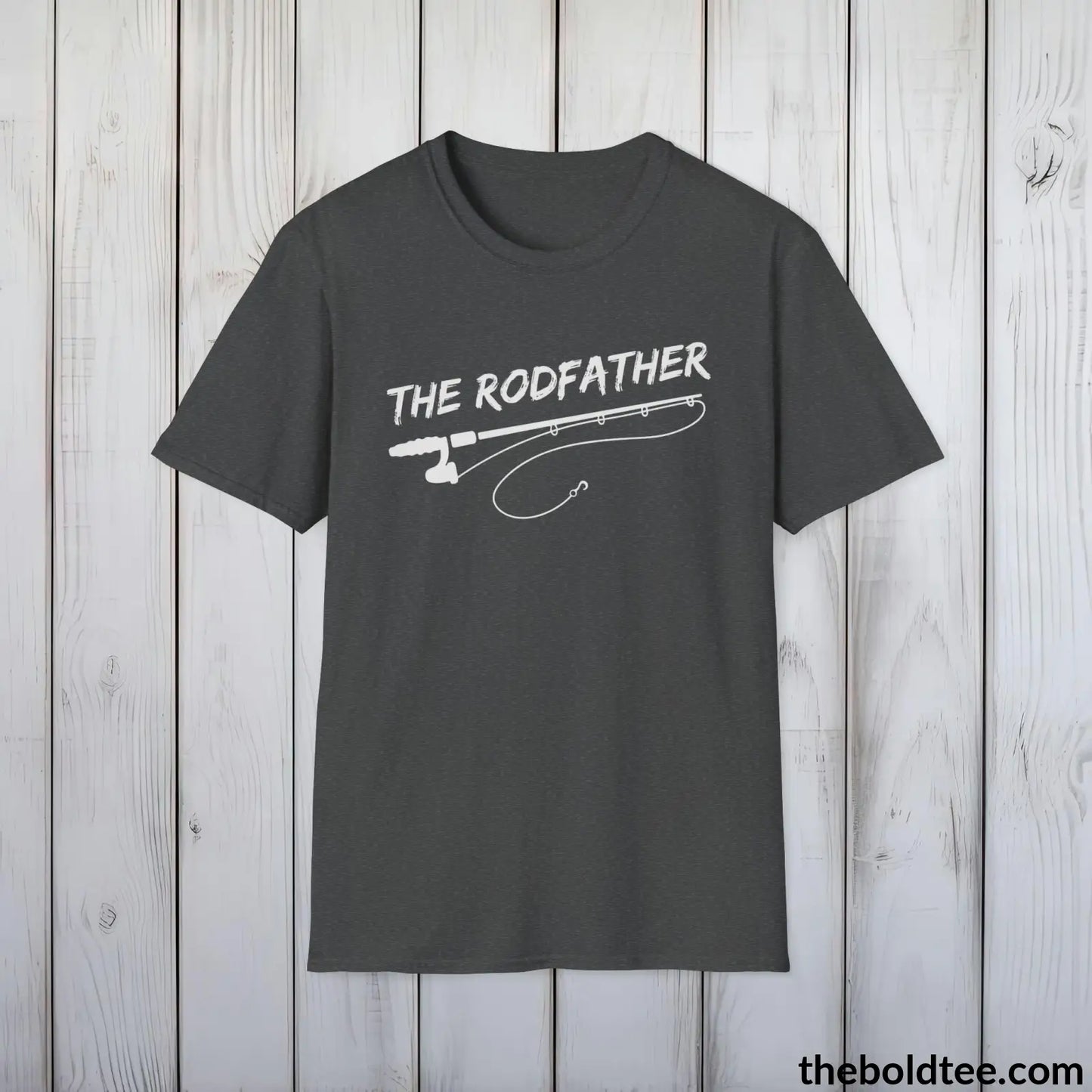 Epic "The Rodfather" Fishing T-Shirt - Fishing Gift For Fishermen - Premium Fishing Graphic Tee - Sport Fishing T-Shirt - 9 Colors Available