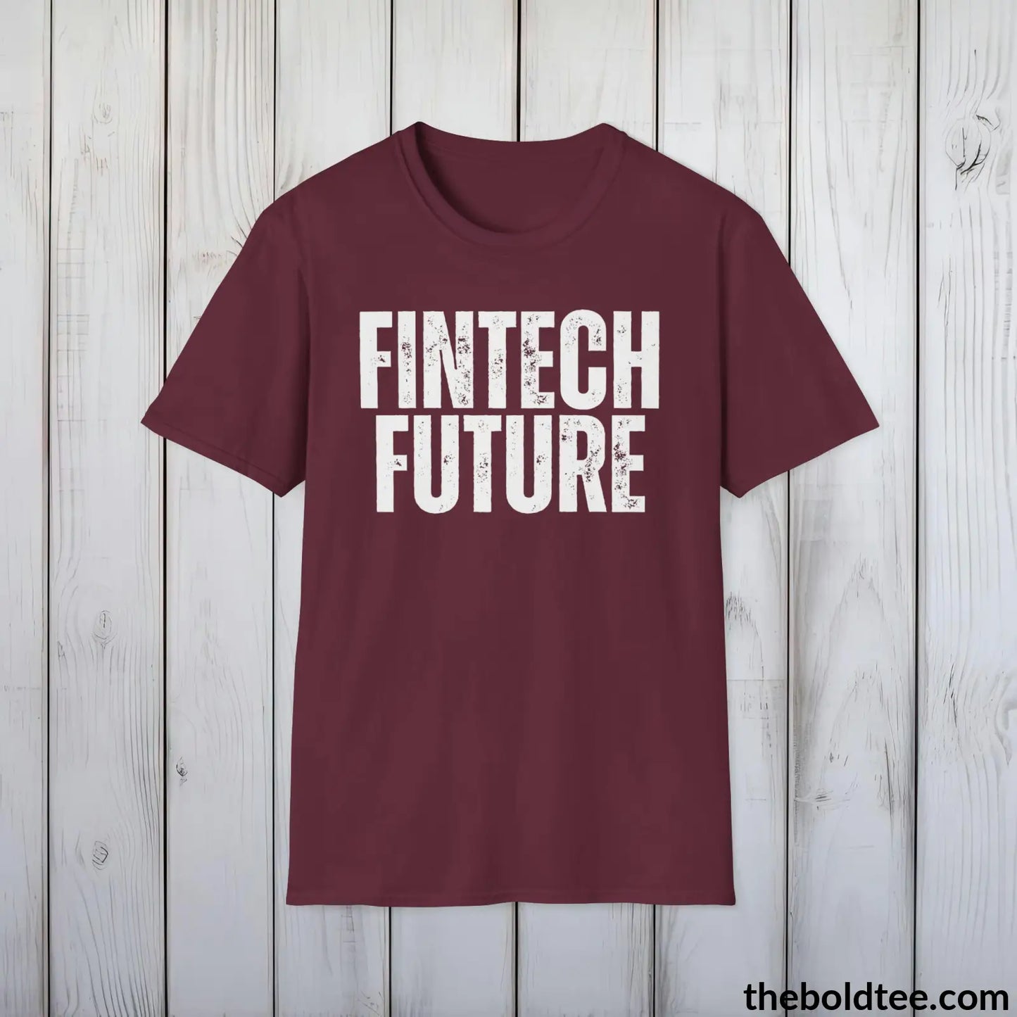 FINTECH FUTURE Cryptocurrency Tee - Premium Cotton Crewneck Unisex T-Shirt - 9 Bold Colors