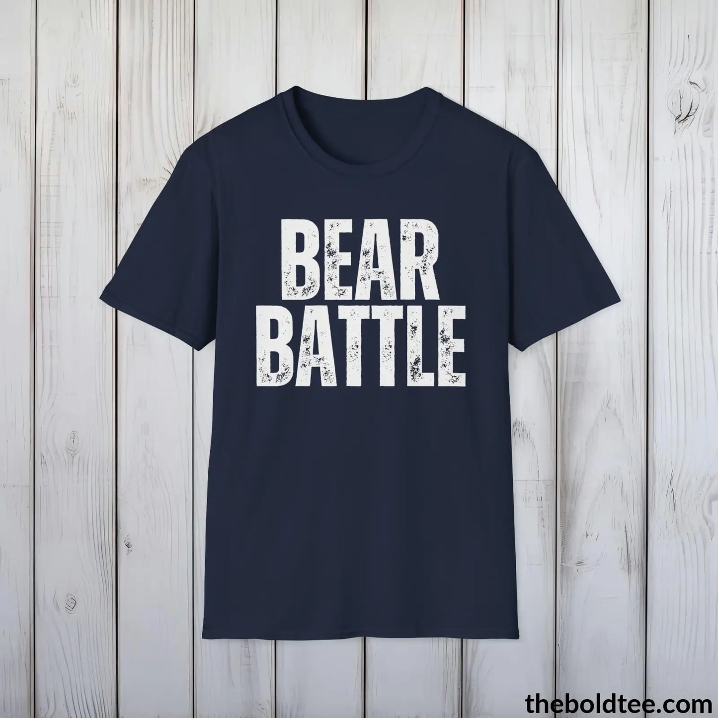 BEAR BATTLE Cryptocurrency Tee - Sustainable & Soft Cotton Crewneck Unisex T-Shirt - 9 Bold Colors