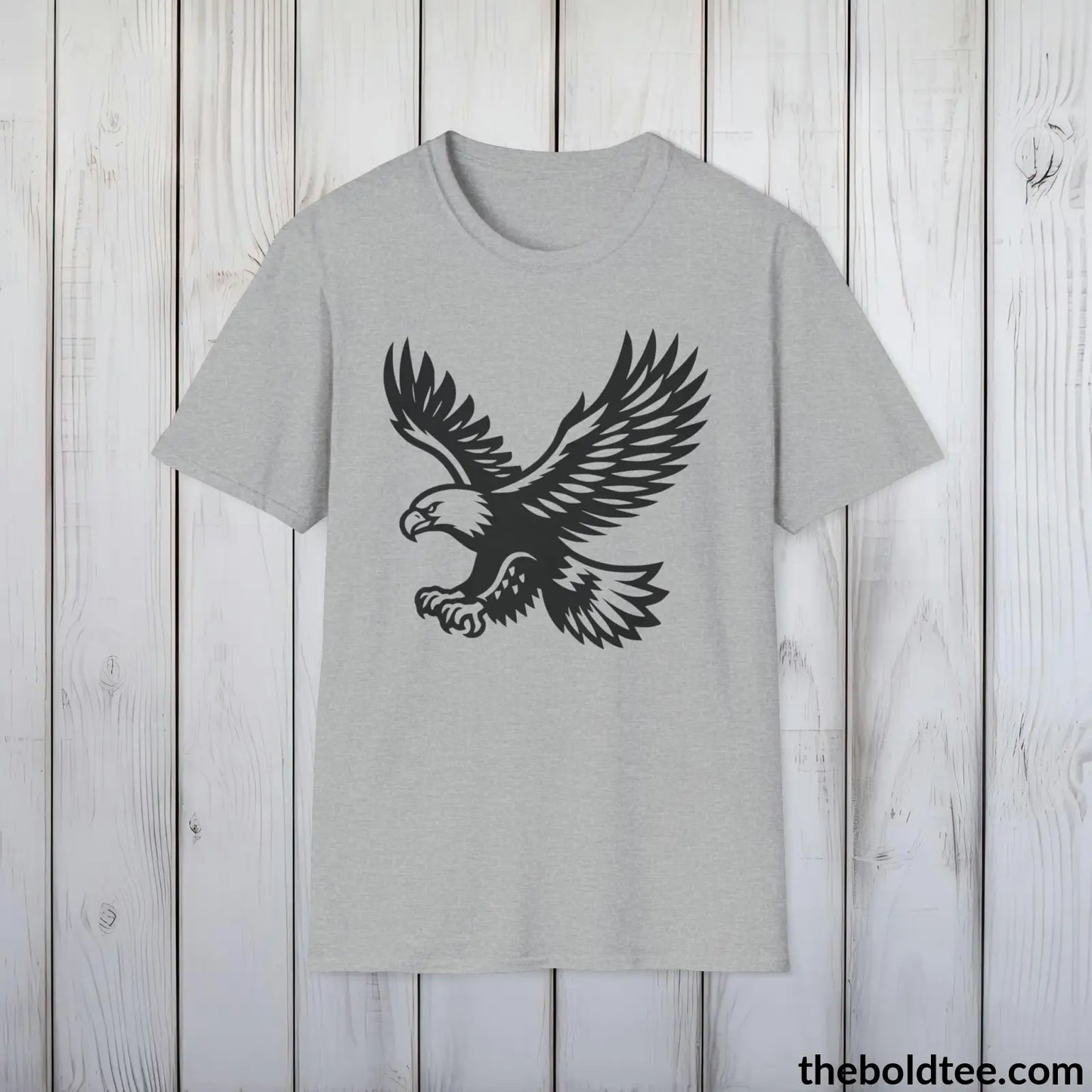 Eagle Tee - Casual, Sustainable & Soft Cotton Crewneck Unisex T-Shirt - 9 Bold Colors