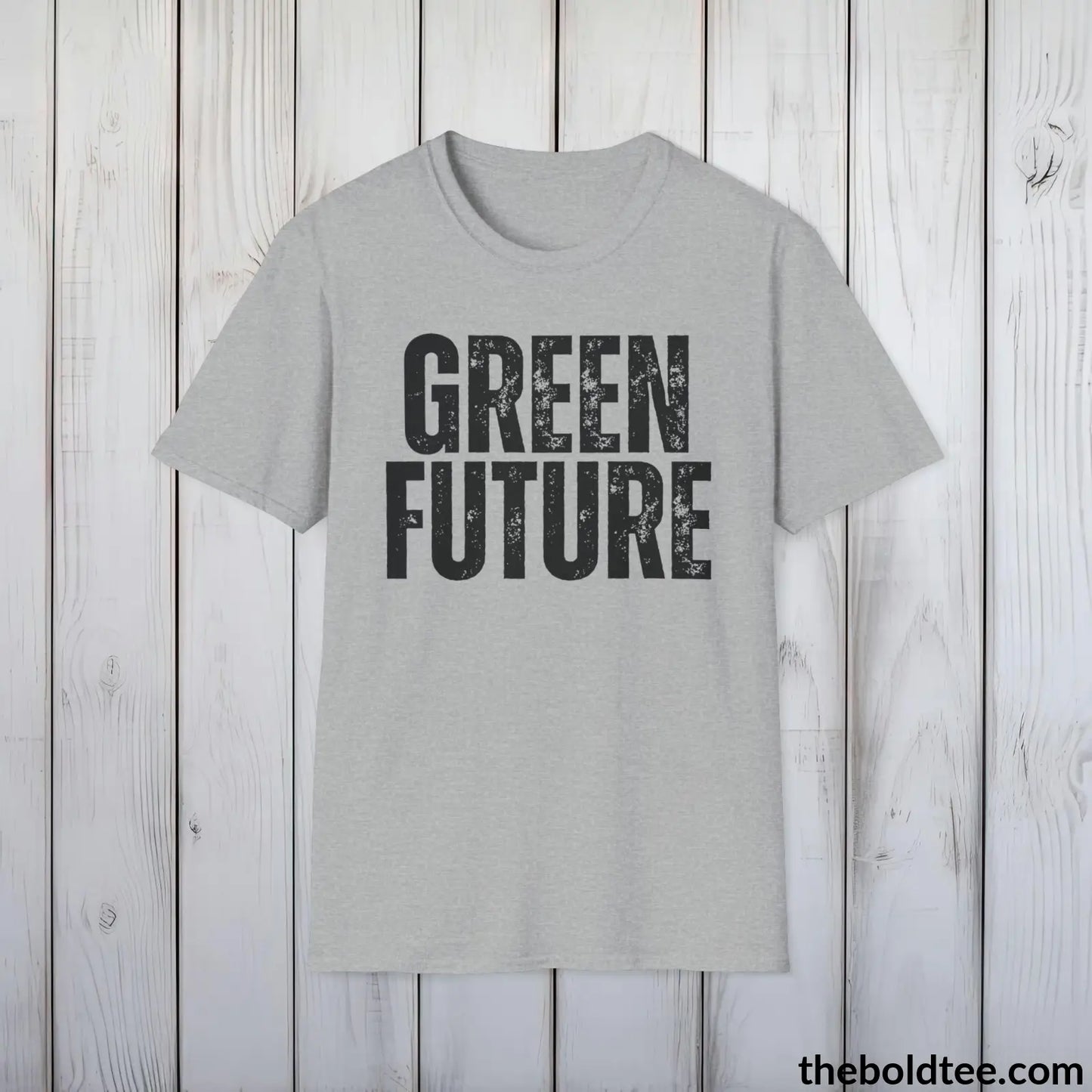 GREEN FUTURE Tee - Casual, Sustainable & Soft Cotton Crewneck Unisex T-Shirt - 9 Bold Colors