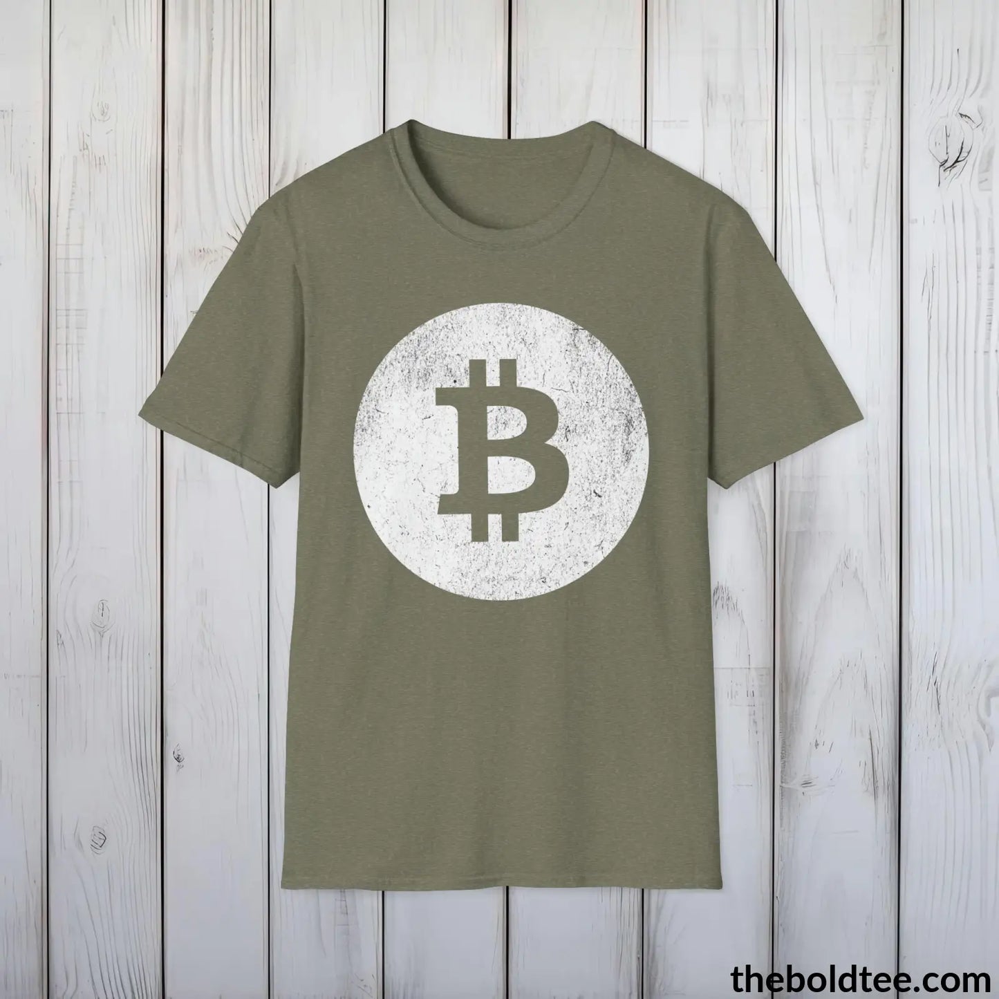 Bitcoin Cryptocurrency Tee - Sustainable & Soft Cotton Crewneck Unisex T-Shirt - 9 Bold Colors