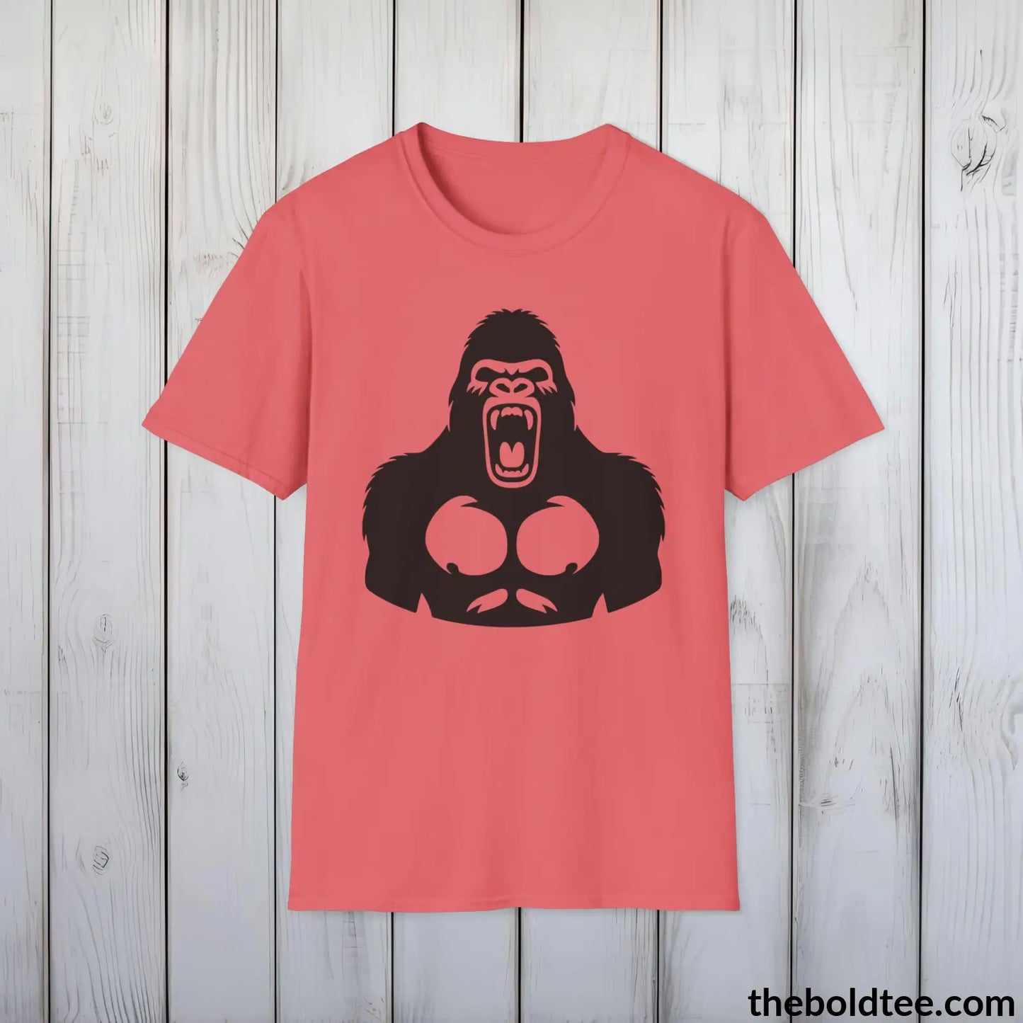 Badass Gorilla Tee - Bold Urban Cotton T-Shirt - 9 Bright Colors Available