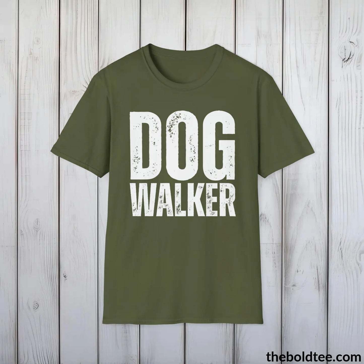 Dog Walker T-Shirt - Pet Owner Everyday Shirt - Funny Dog Lover Shirt - Pet Puppy Lover Shirt Gift - Comfort in 9 Colors