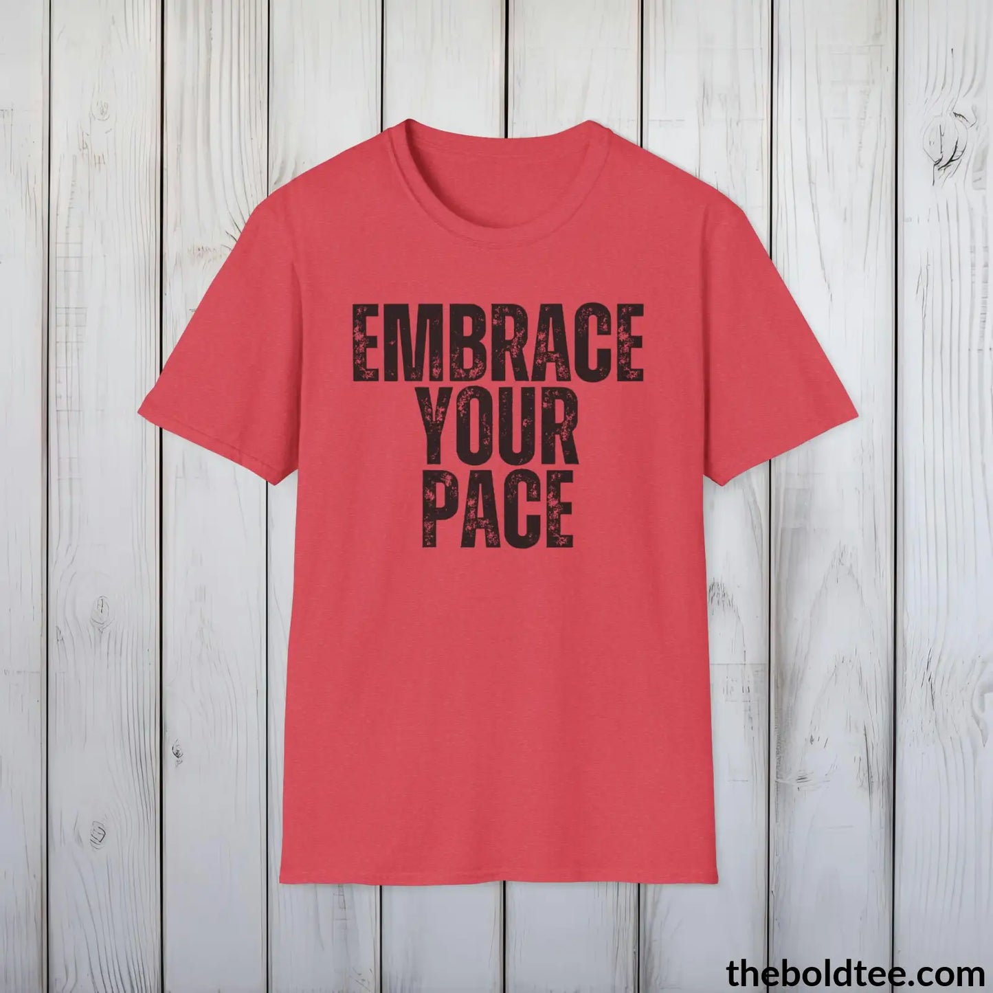 EMBRACE YOUR PACE Mental Health Awareness Tee - Soft Cotton Crewneck Unisex T-Shirt - 8 Trendy Colors