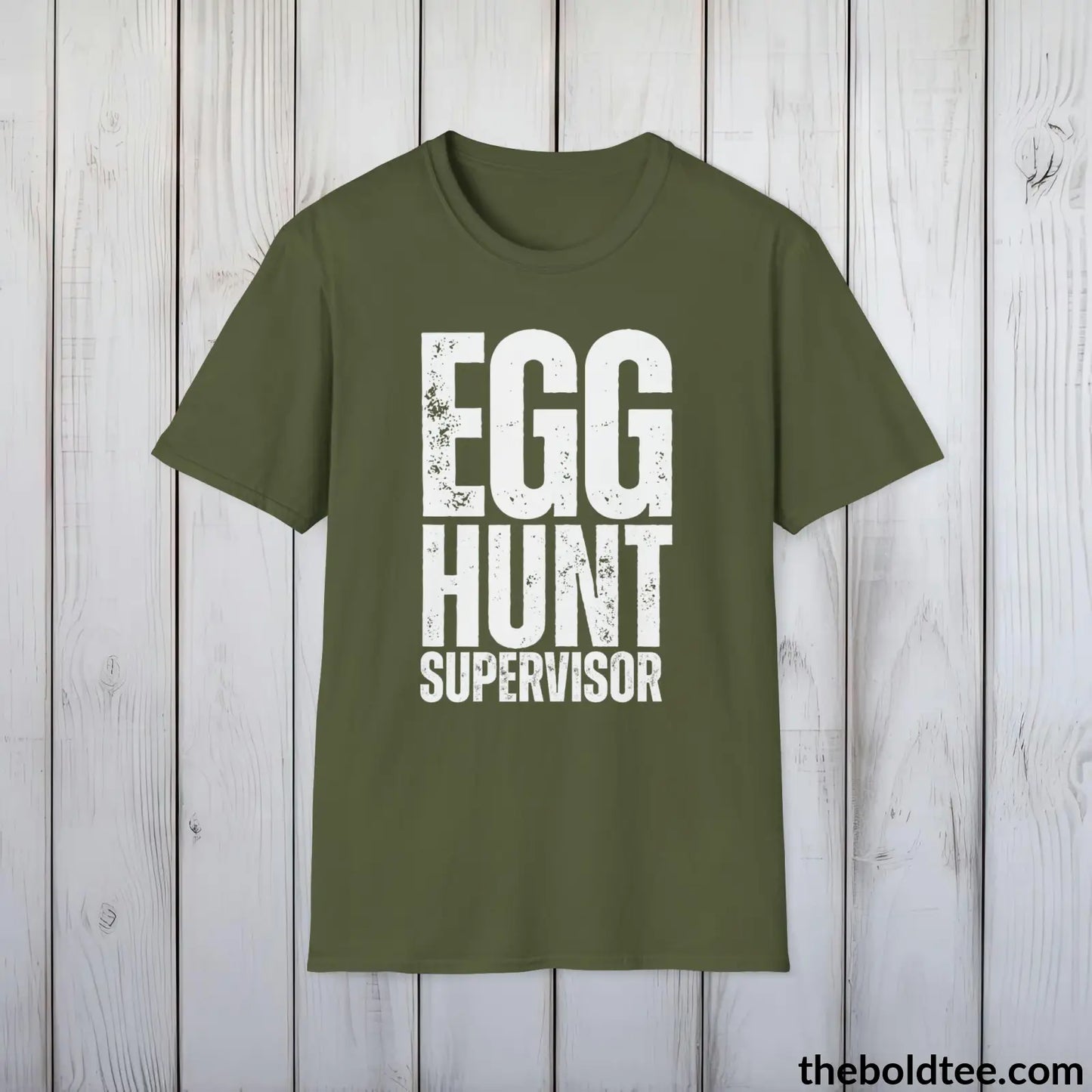 Egg Hunt Supervisor Easter T-Shirt - Funny Springtime Easter T-Shirt  - Easter Outfit Gift - Easter Day Shirt Gift - Comfort in 9 Colors