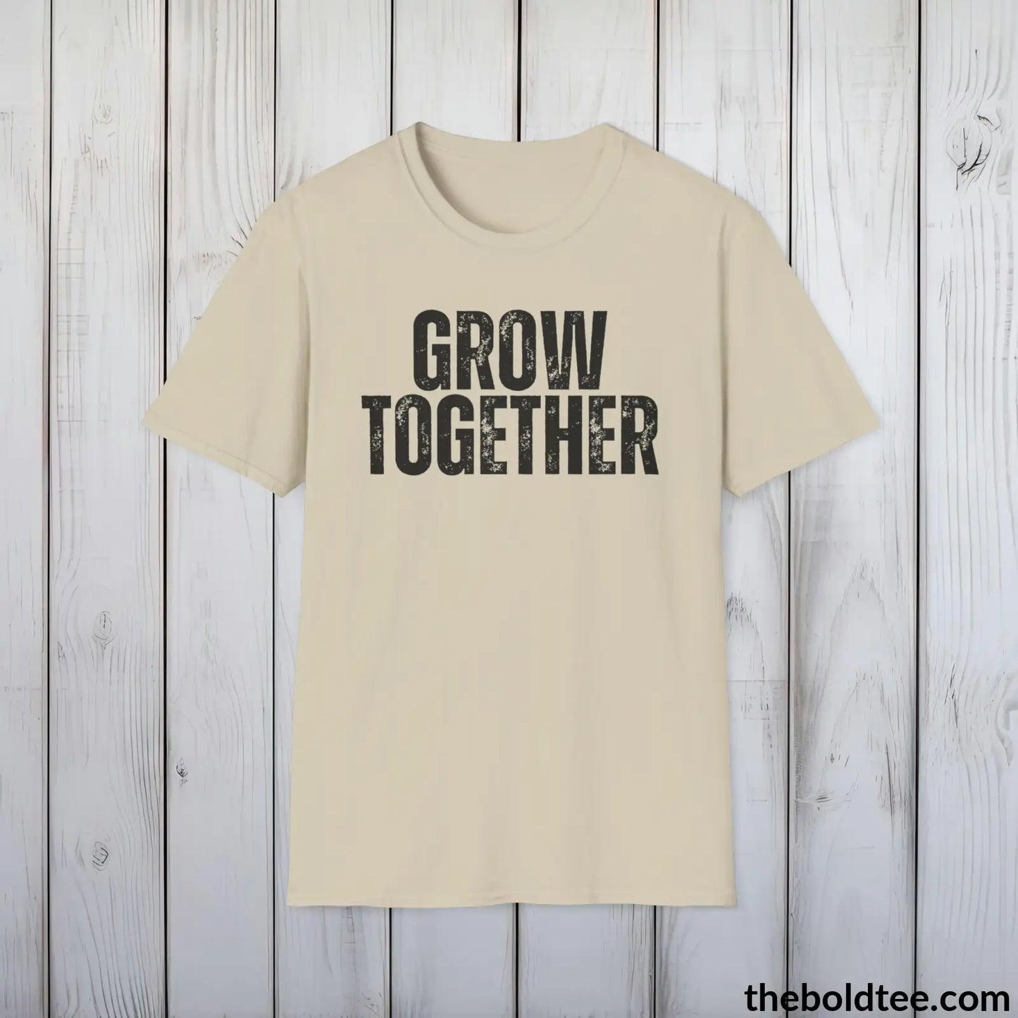 GROW TOGETHER Gardening Tee - Soft & Strong Cotton Crewneck Unisex T-Shirt - 8 Trendy Colors