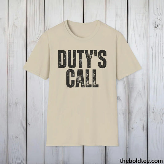 DUTY'S CALL Military Tee - Strong & Versatile Cotton Crewneck T-Shirt - 9 Bold Colors