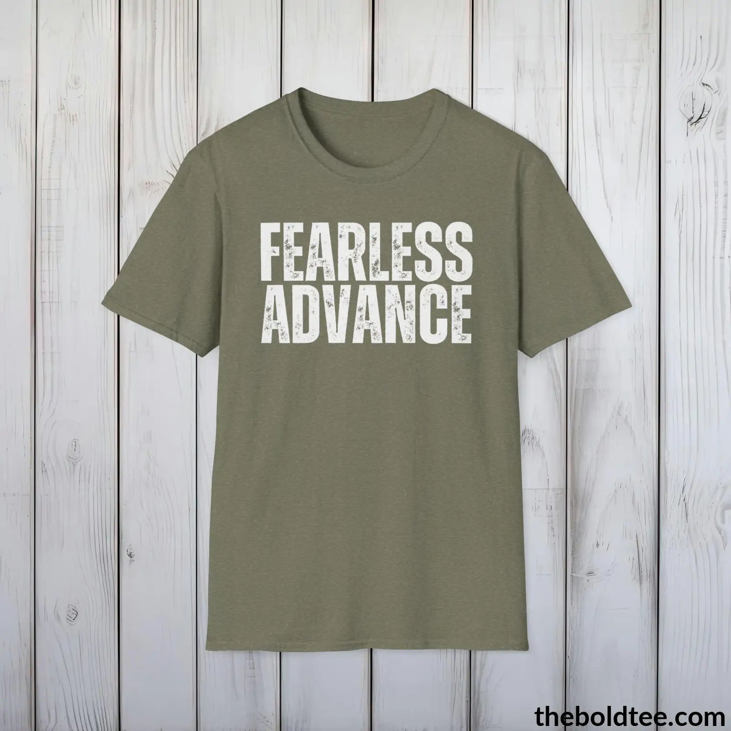 FEARLESS ASVANCE Military Tee - Strong & Versatile Cotton Crewneck T-Shirt - 9 Bold Colors