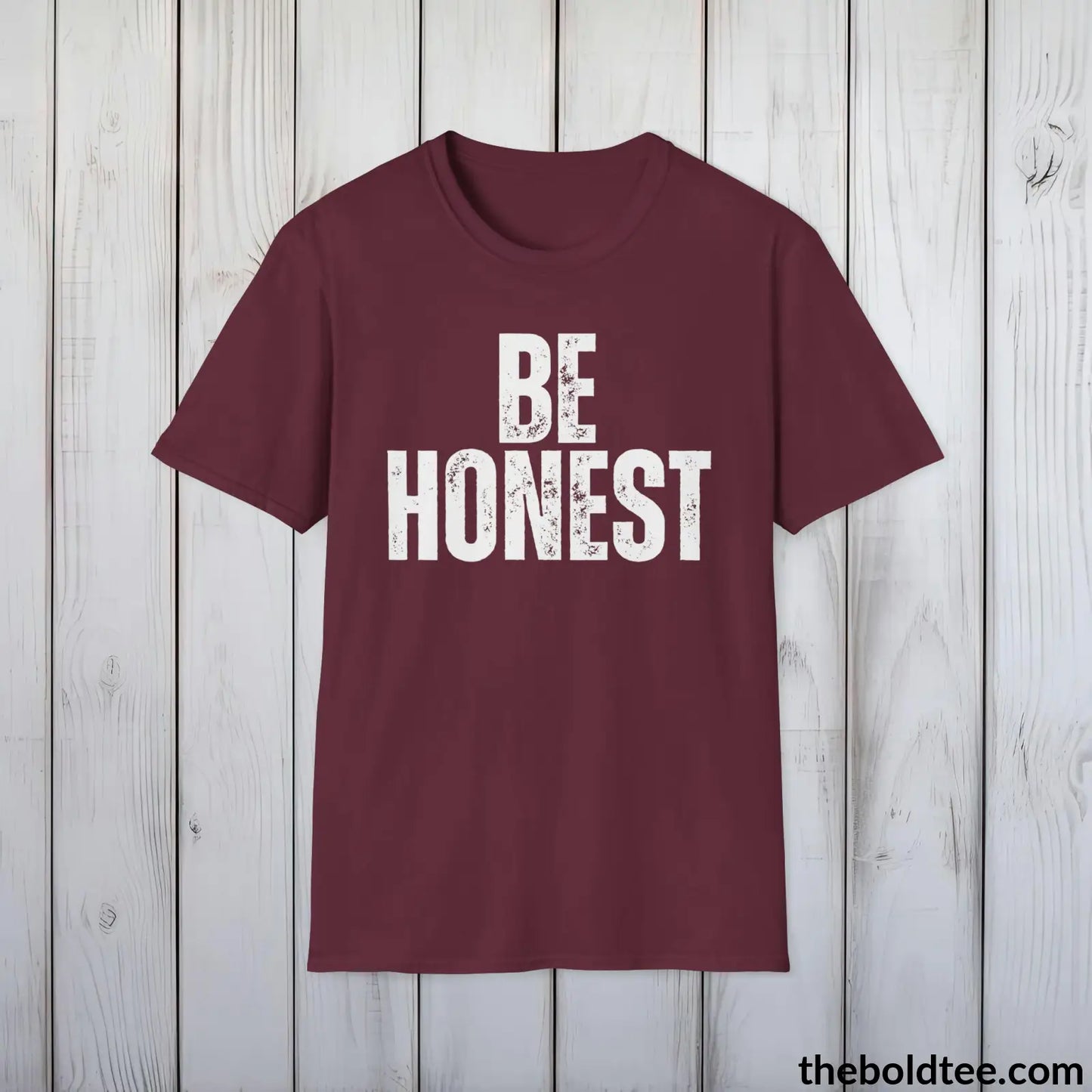 BE HONEST Tee - Casual, Sustainable & Soft Cotton Crewneck Unisex T-Shirt - 9 Bold Colors