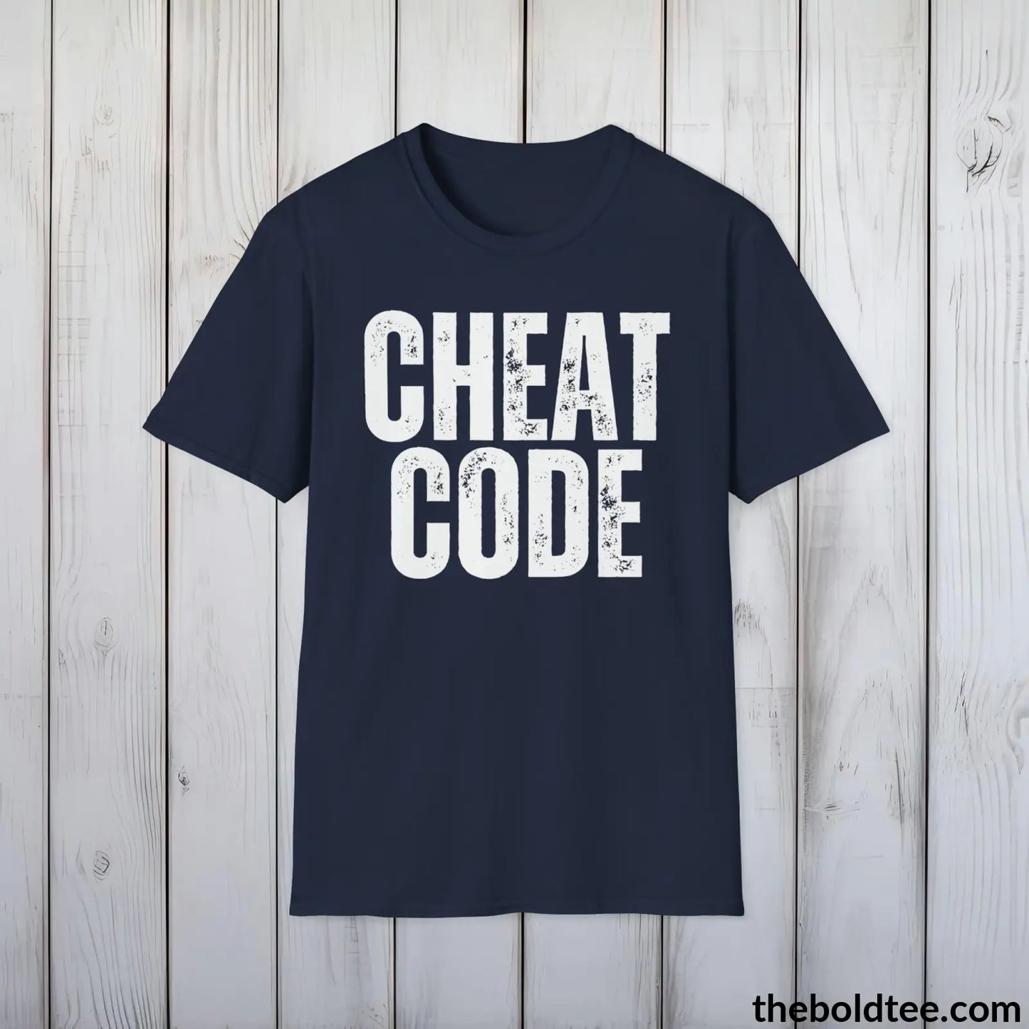 CHEAT CODE Gamer Tee - Sustainable & Soft Cotton Crewneck Unisex T-Shirt - 9 Bold Colors