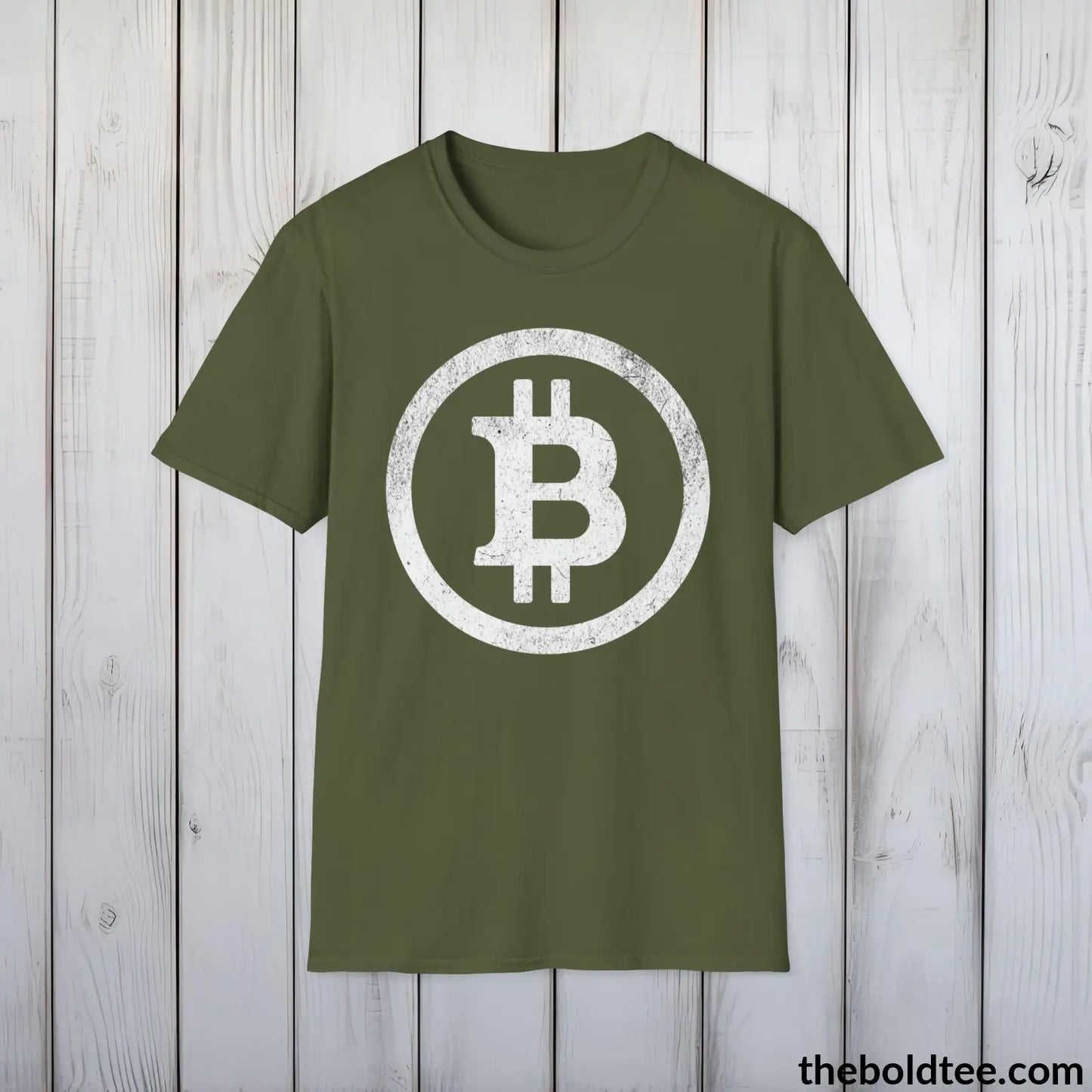 Bitcoin Cryptocurrency Tee - Sustainable & Soft Cotton Crewneck Unisex T-Shirt - 9 Bold Colors