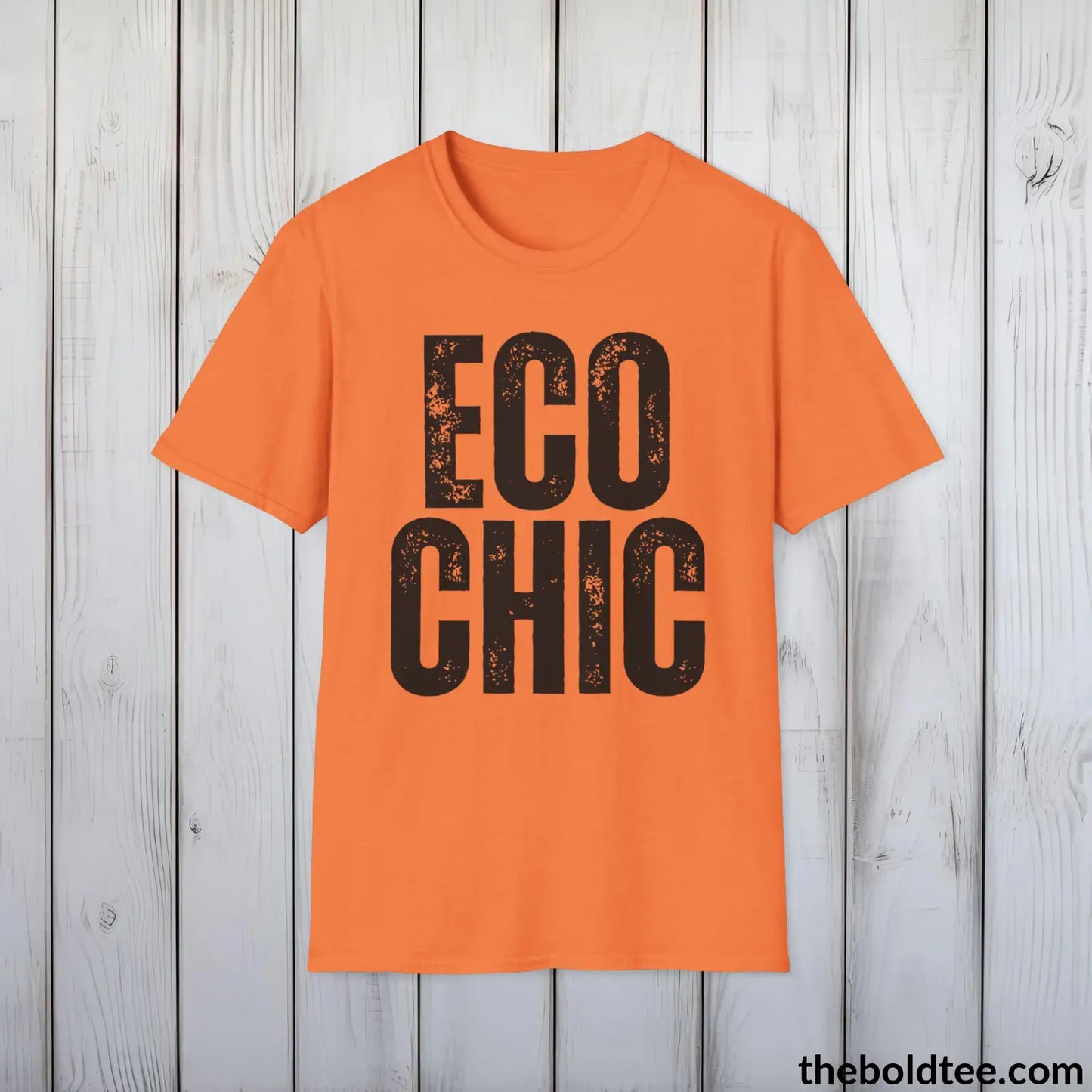 ECO CHIC Tee - Casual, Sustainable & Soft Cotton Crewneck Unisex T-Shirt - 9 Bold Colors