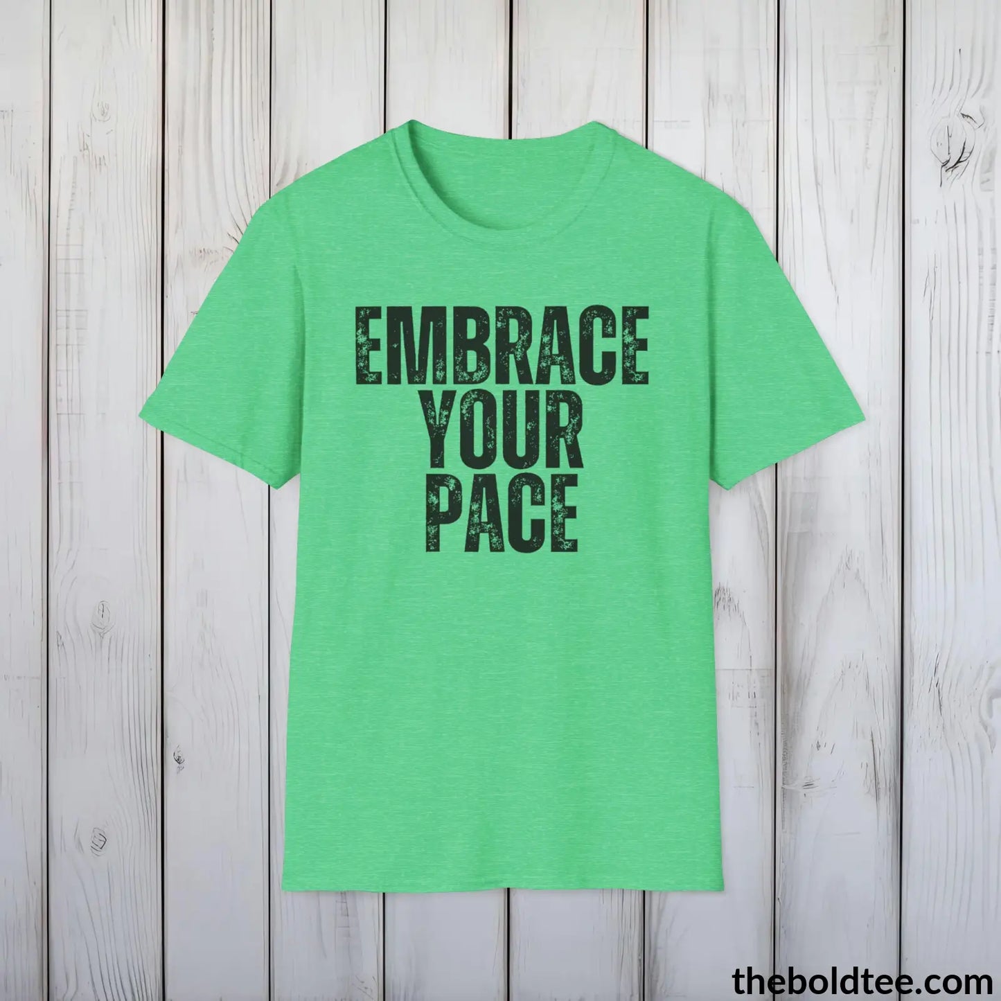 EMBRACE YOUR PACE Mental Health Awareness Tee - Soft Cotton Crewneck Unisex T-Shirt - 8 Trendy Colors