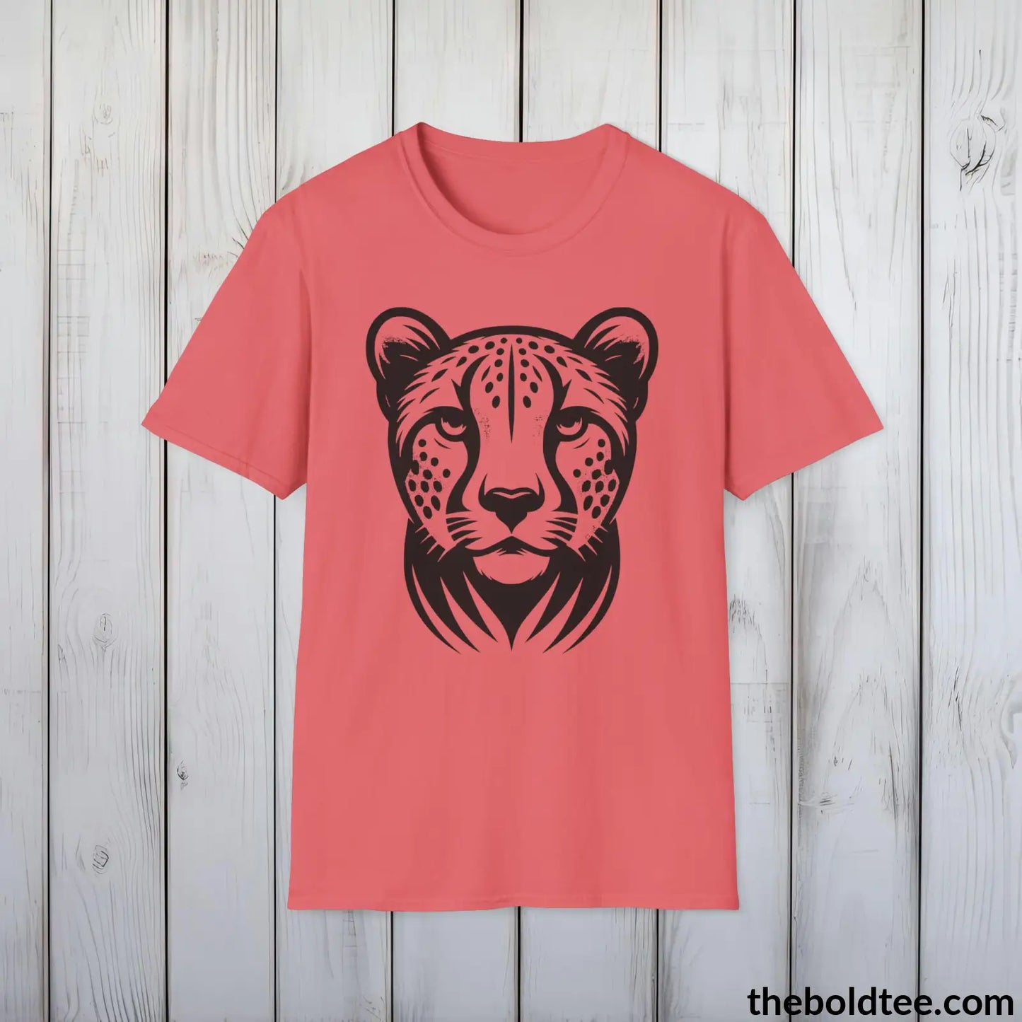 Cheetah Tee - Casual, Sustainable & Soft Cotton Crewneck Unisex T-Shirt - 9 Bold Colors