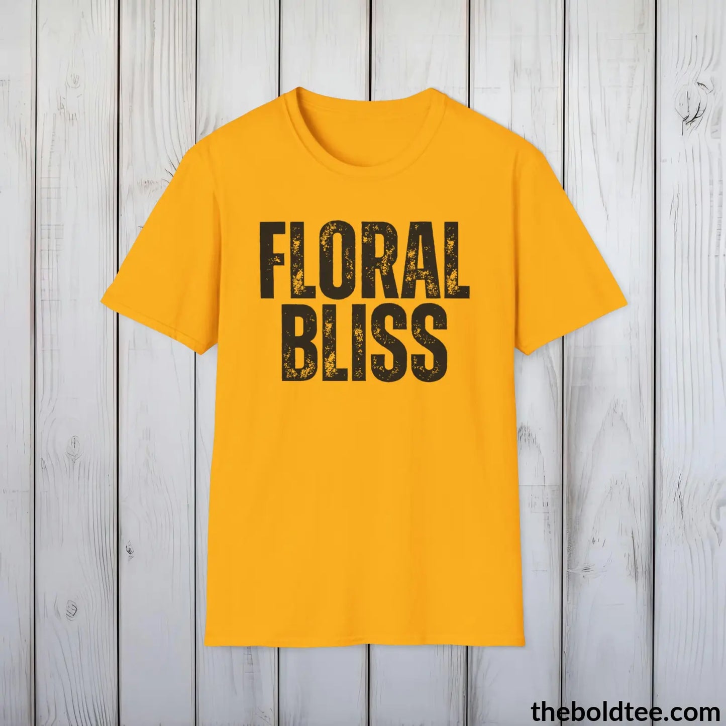 FLORAL BLISS Gardening Tee - Soft & Strong Cotton Crewneck Unisex T-Shirt - 8 Trendy Colors