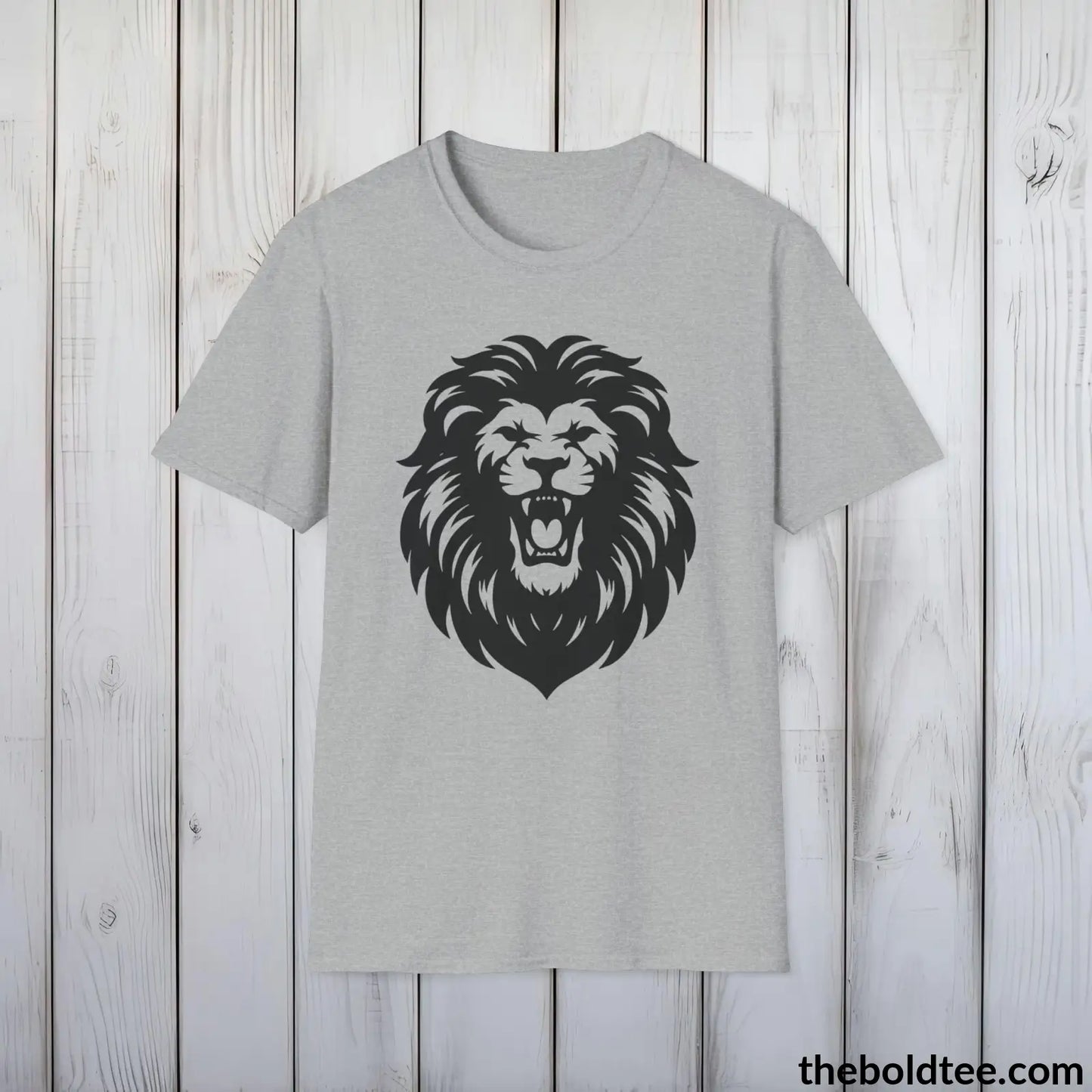 T-Shirt Sport Grey / S Roaring Lion Tee - Bold Urban Cotton T-Shirt - 9 Bright Colors Available