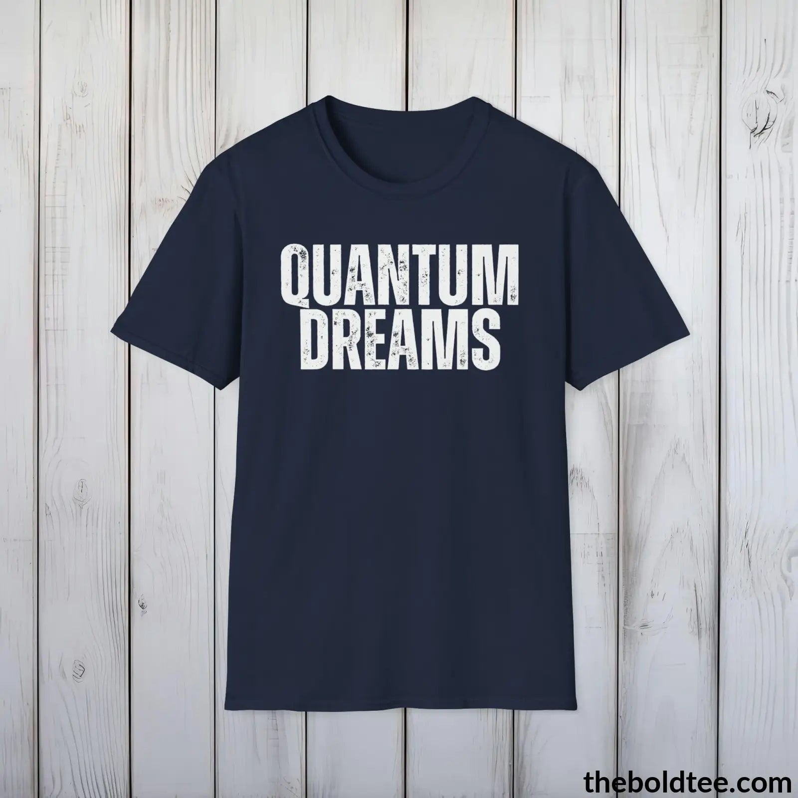 T-Shirt Navy / S QUANTUM DREAMS Space Tee - Casual, Sustainable & Soft Cotton Crewneck Unisex T-Shirt - 9 Bold Colors