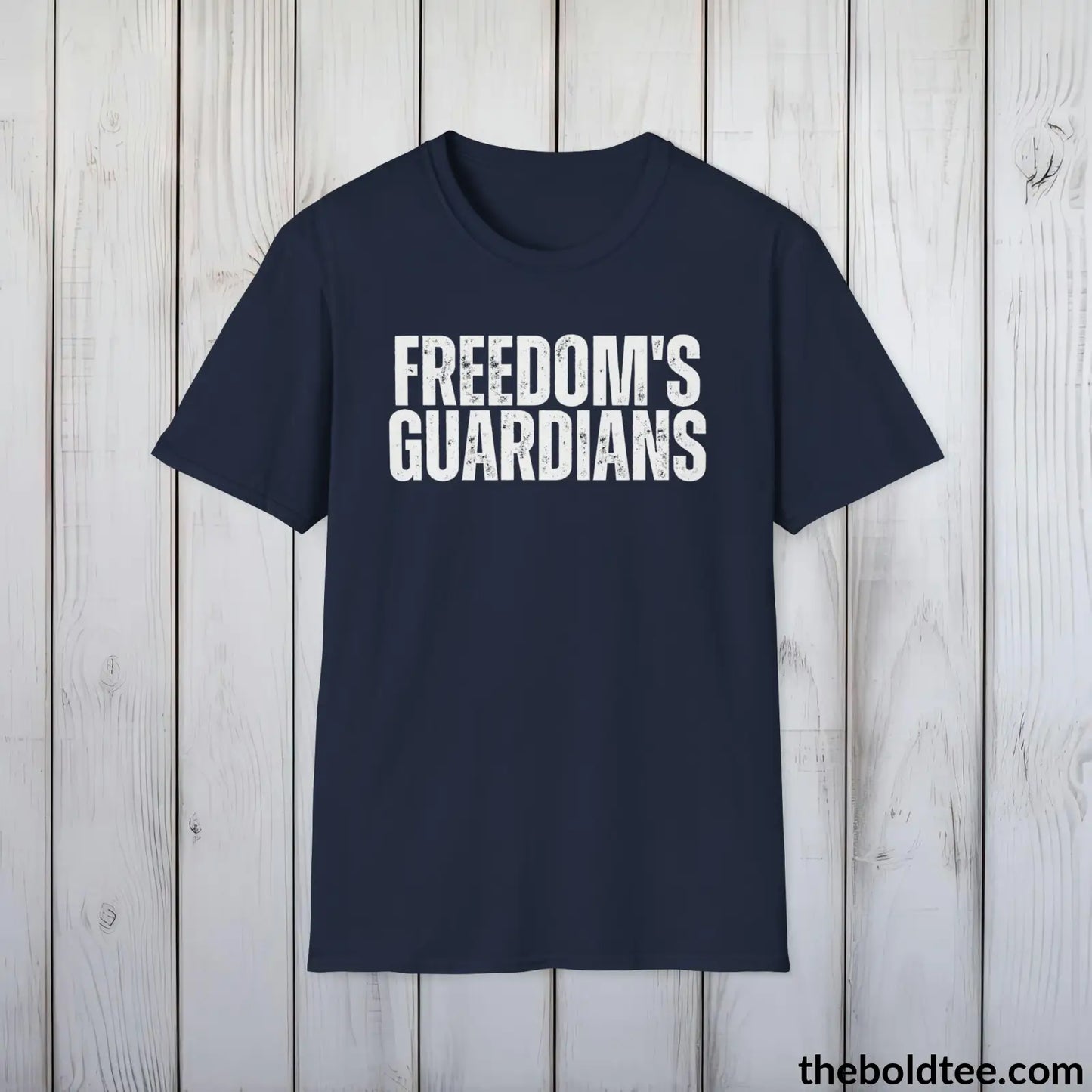 FREEDOM'S GUARDIANS Military Tee - Strong & Versatile Cotton Crewneck T-Shirt - 9 Bold Colors