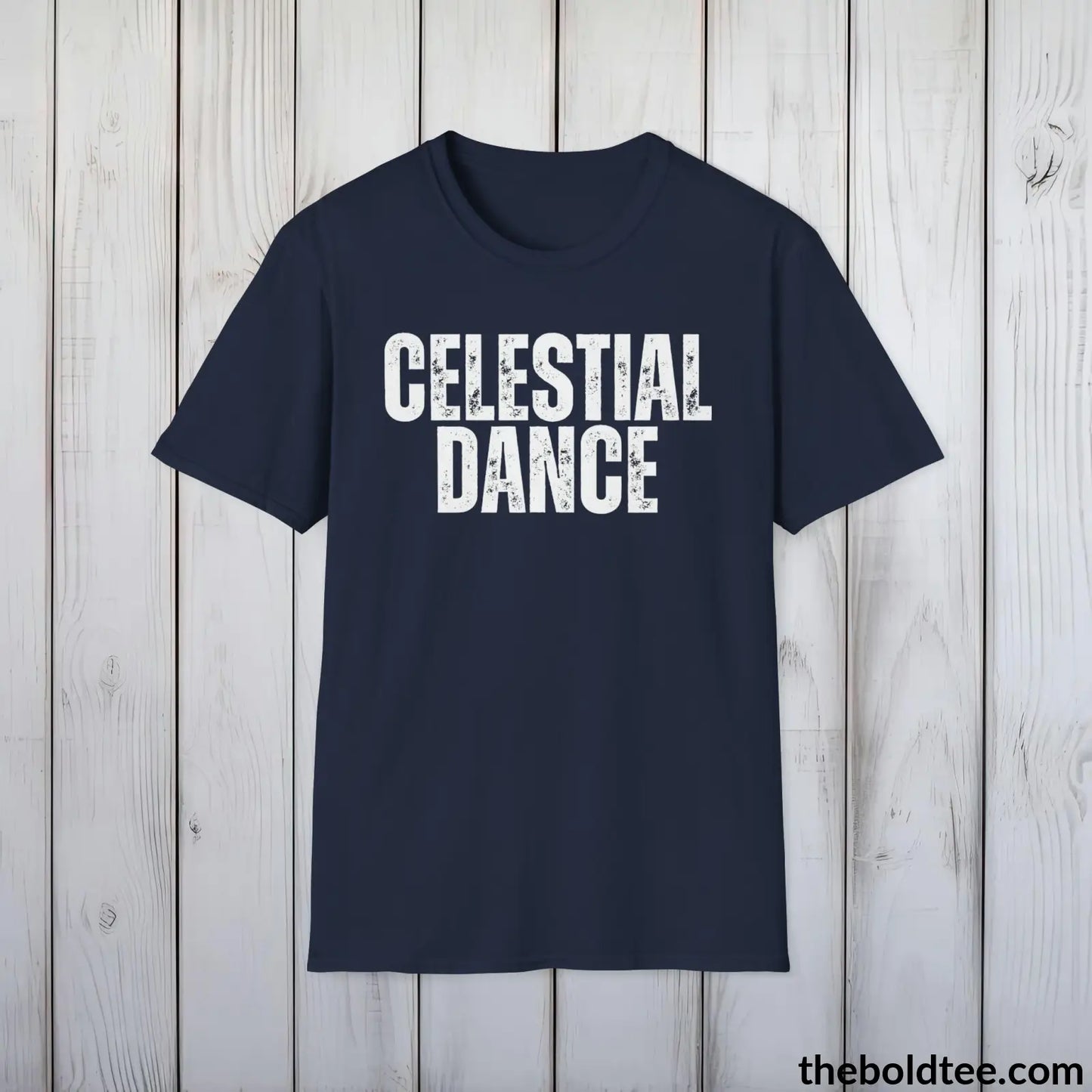 CELESTIAL DANCE Space Tee - Casual, Sustainable & Soft Cotton Crewneck Unisex T-Shirt - 9 Bold Colors