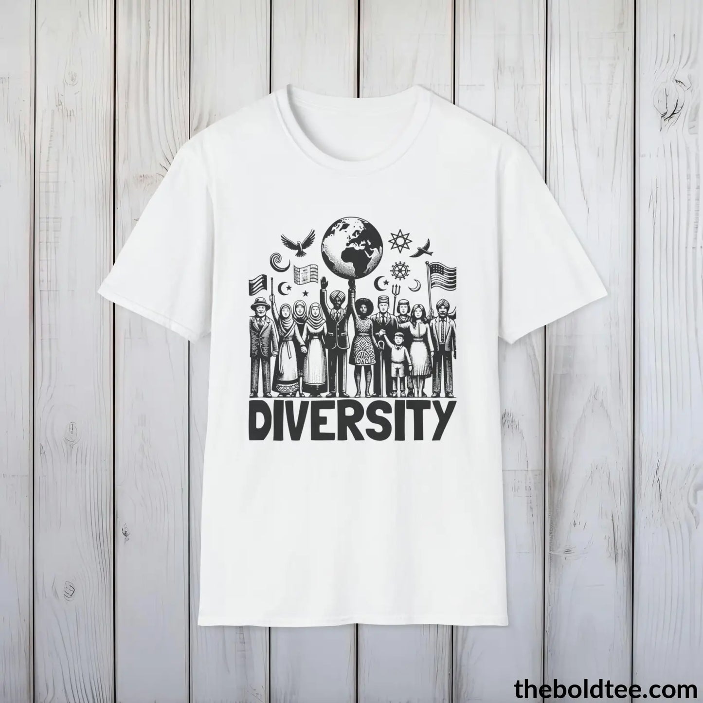 Diversity Awareness Tee - Sustainable & Soft Cotton Crewneck Unisex T-Shirt - 8 Trendy Colors