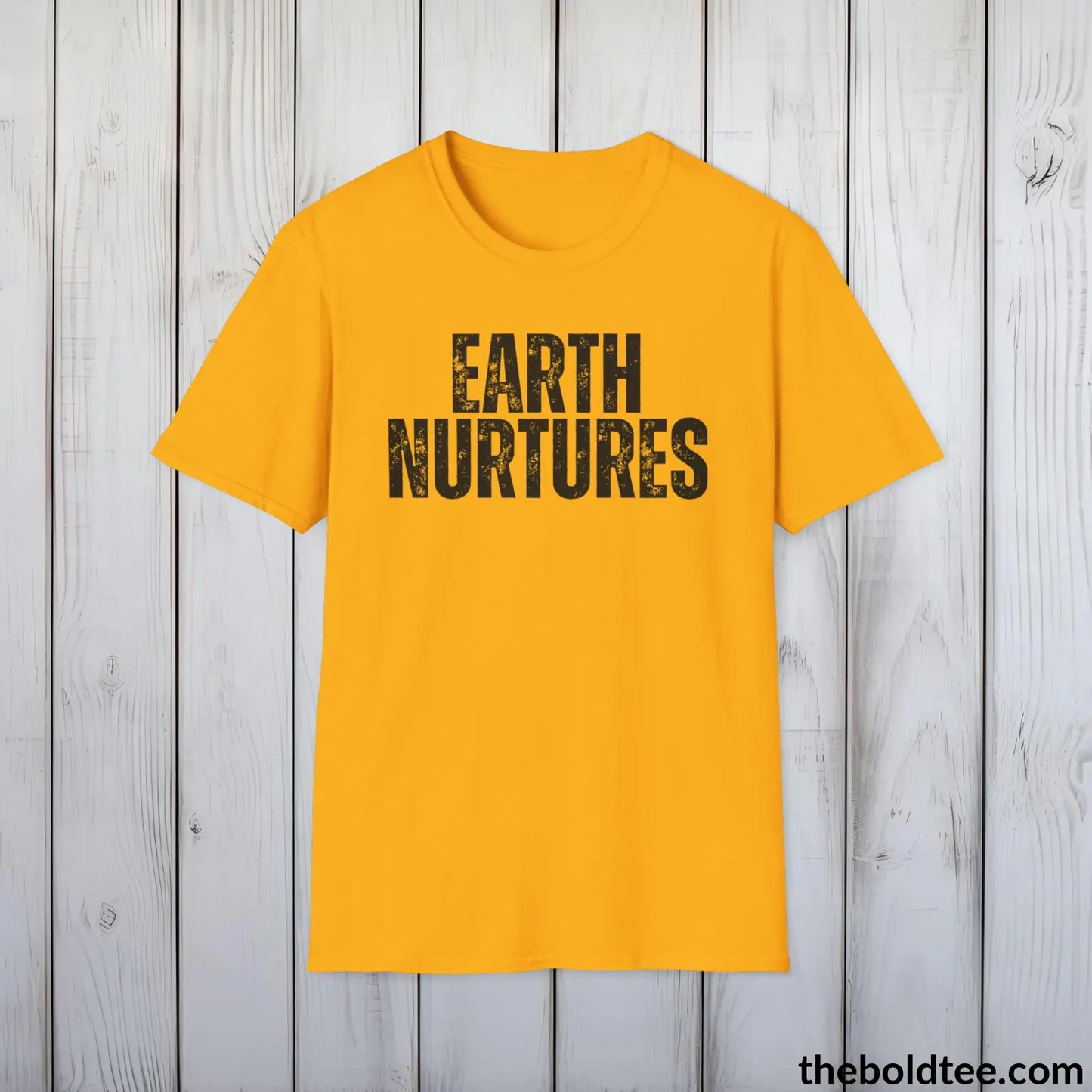 EARTH NURTURES Gardening Tee - Soft & Strong Cotton Crewneck Unisex T-Shirt - 8 Trendy Colors