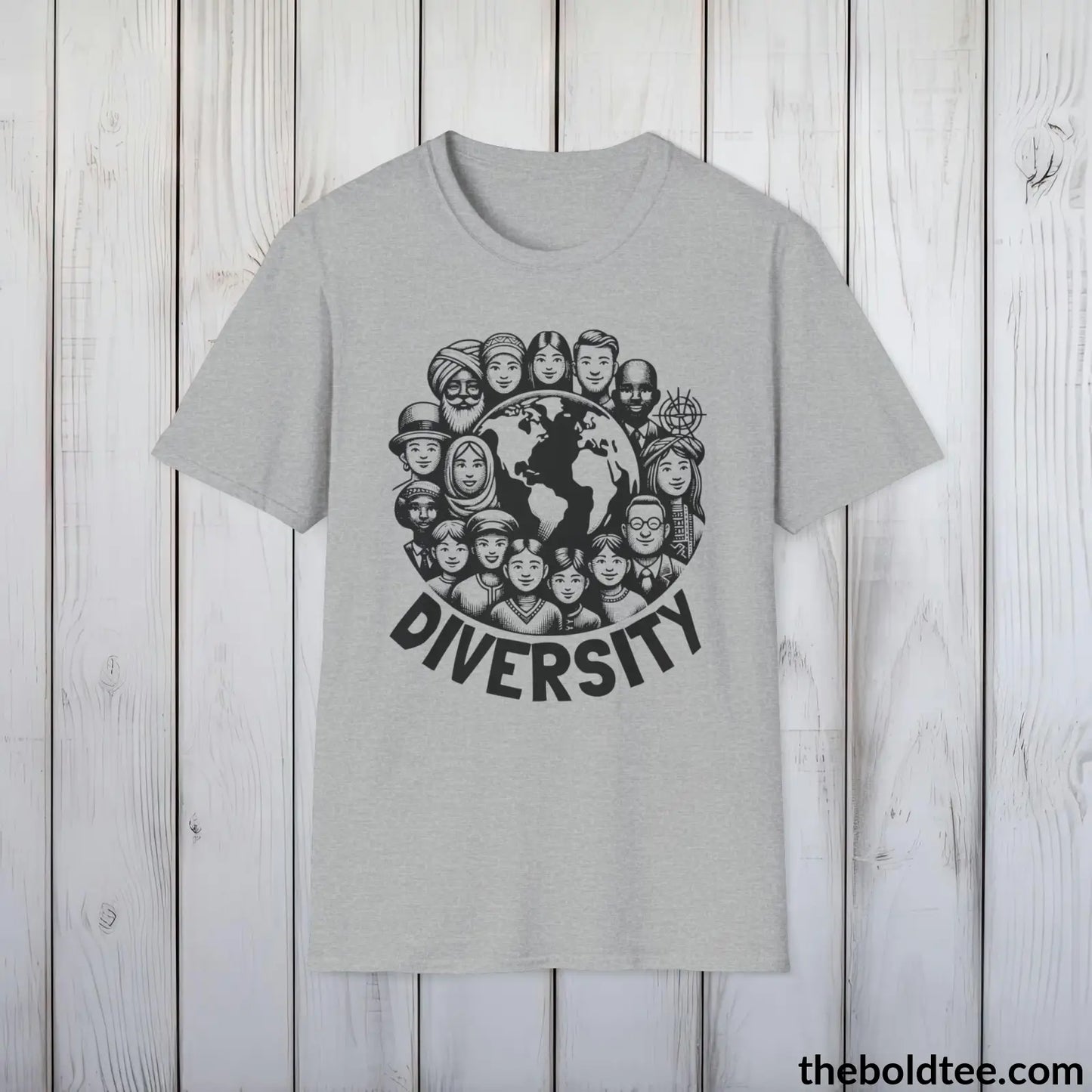 Diversity Awareness Tee - Sustainable & Soft Cotton Crewneck Unisex T-Shirt - 8 Trendy Colors