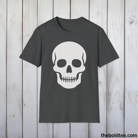 Bold Skull Tee - Casual, Sustainable & Soft Cotton Crewneck Unisex T-Shirt - in 9 Bold Colors