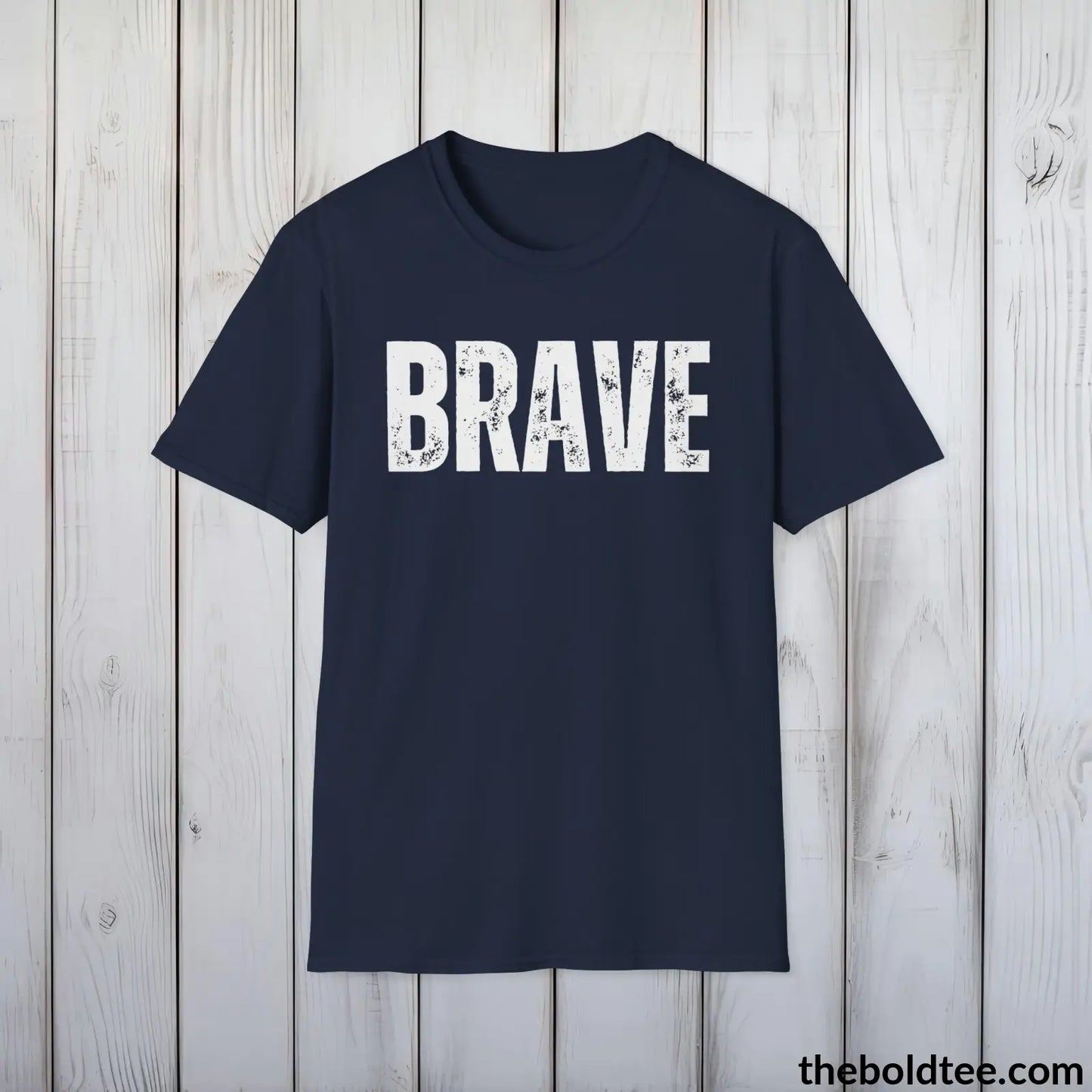 BRAVE Tee - Casual, Sustainable & Soft Cotton Crewneck Unisex T-Shirt - 9 Bold Colors