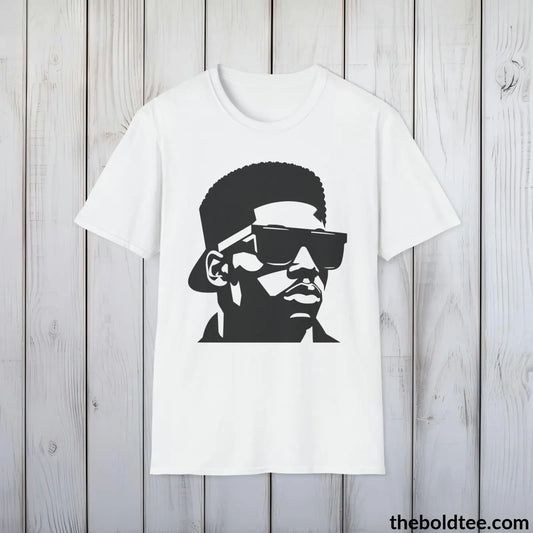 Cool 80s Hip Hop Swagger Tee - Premium Soft Cotton Crewneck Unisex T-Shirt - 8 Trendy Colors