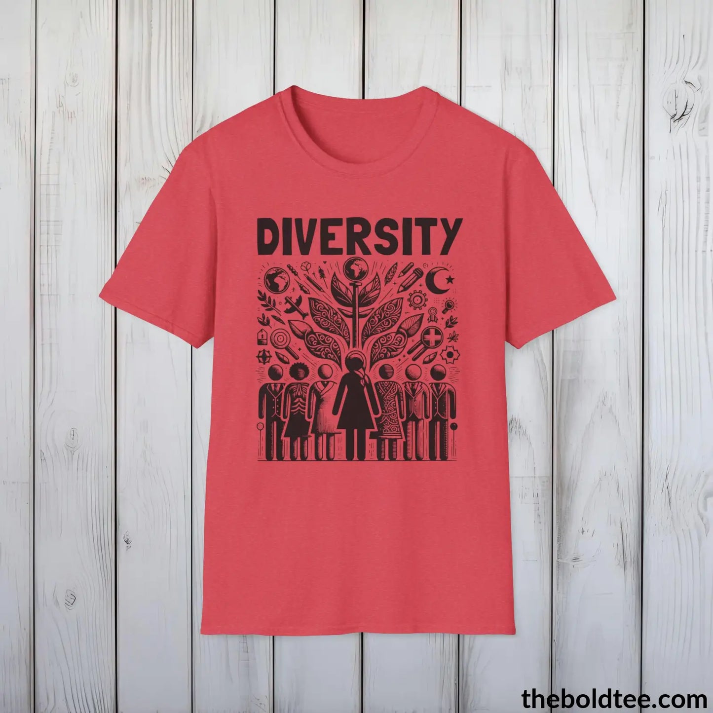 Diversity Awareness Tee - Sustainable & Soft Cotton Crewneck Unisex T-Shirt - 8 Trendy Colors