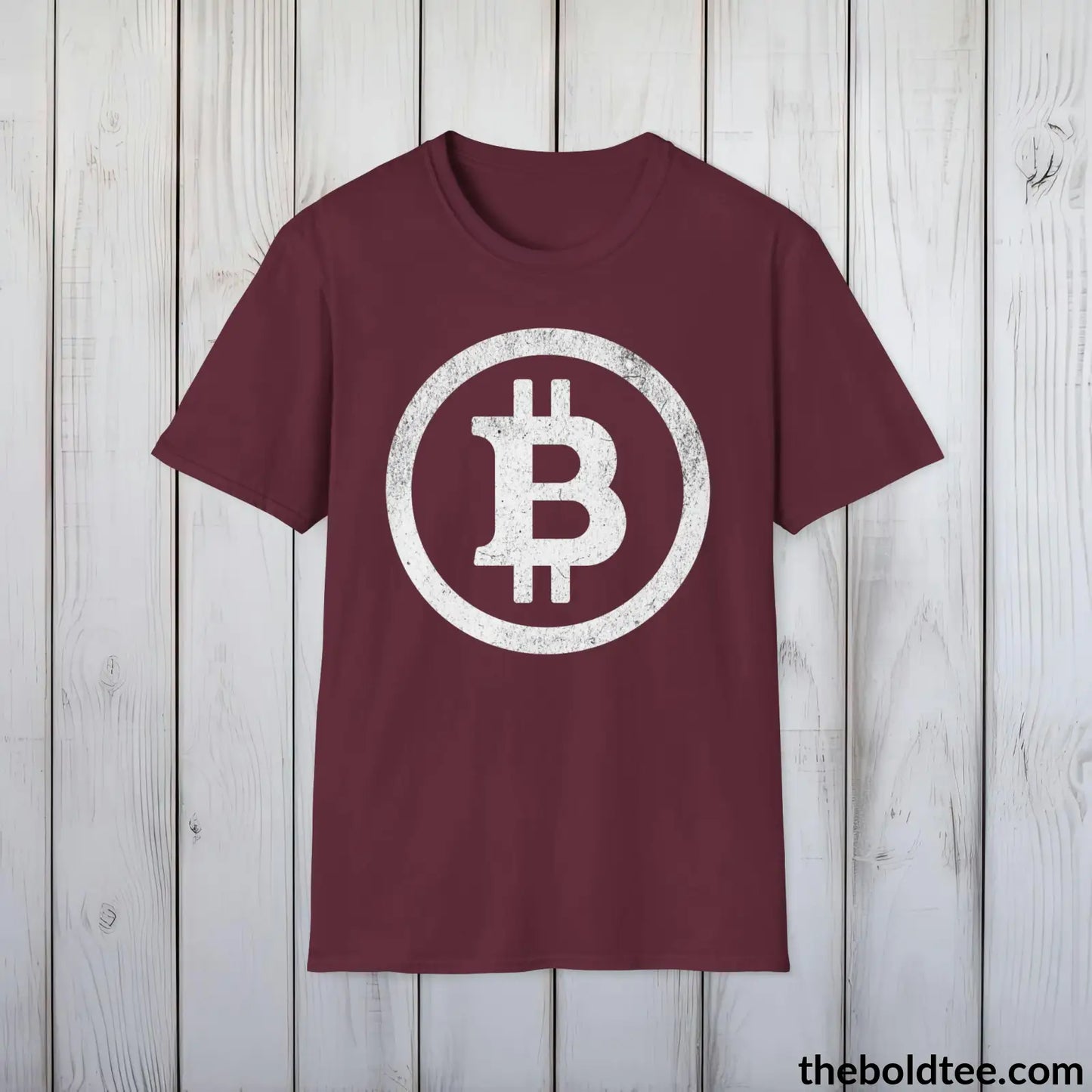 Bitcoin Cryptocurrency Tee - Sustainable & Soft Cotton Crewneck Unisex T-Shirt - 9 Bold Colors