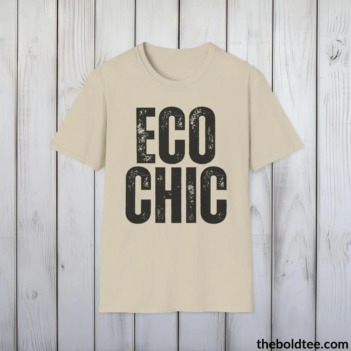 ECO CHIC Tee - Casual, Sustainable & Soft Cotton Crewneck Unisex T-Shirt - 9 Bold Colors